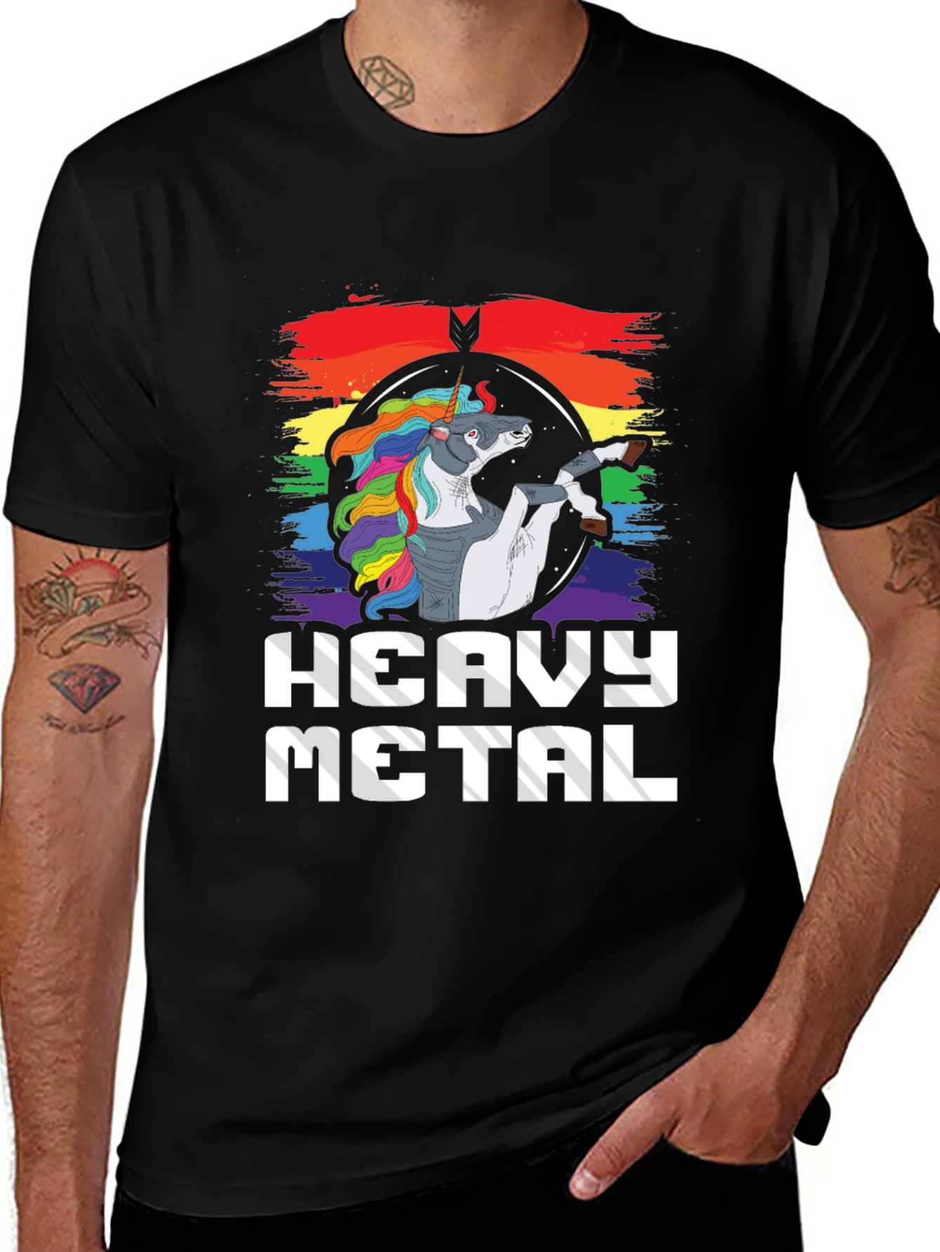 Variant 9 of Heavy Metal Unicorn T-Shirt