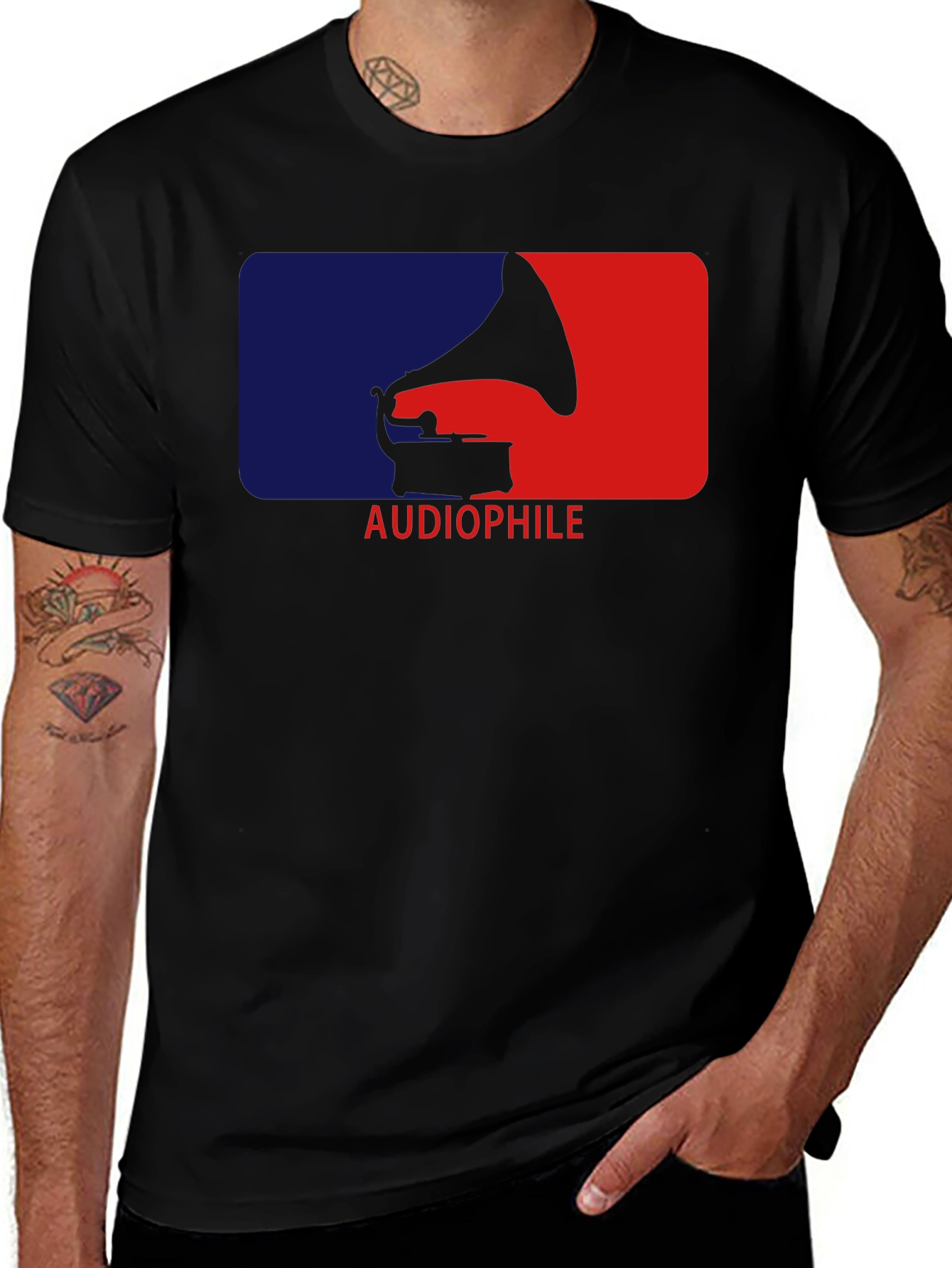 Variant 13 of Audiophile Vintage Phonograph T-Shirt - Classic Style