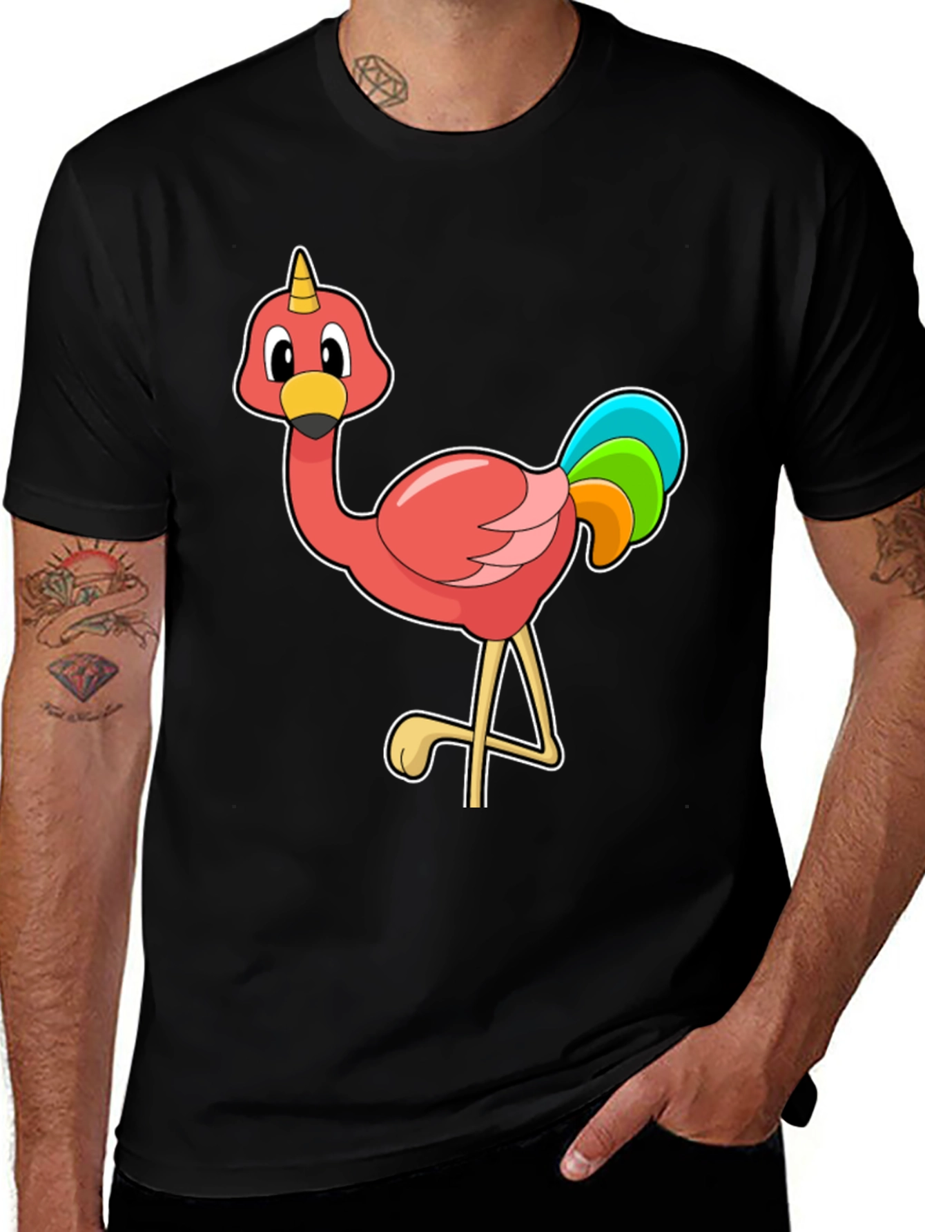 Variant 11 of Funny Flamingo Unicorn Graphic T-Shirt