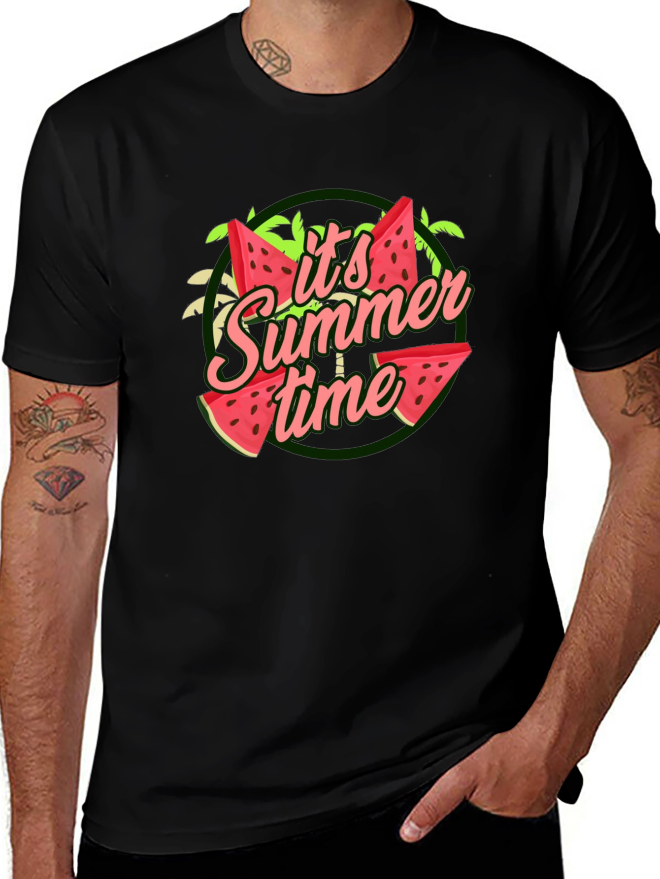 Variant 18 of It's Summer Time T-Shirt - Watermelon Graphic Tee