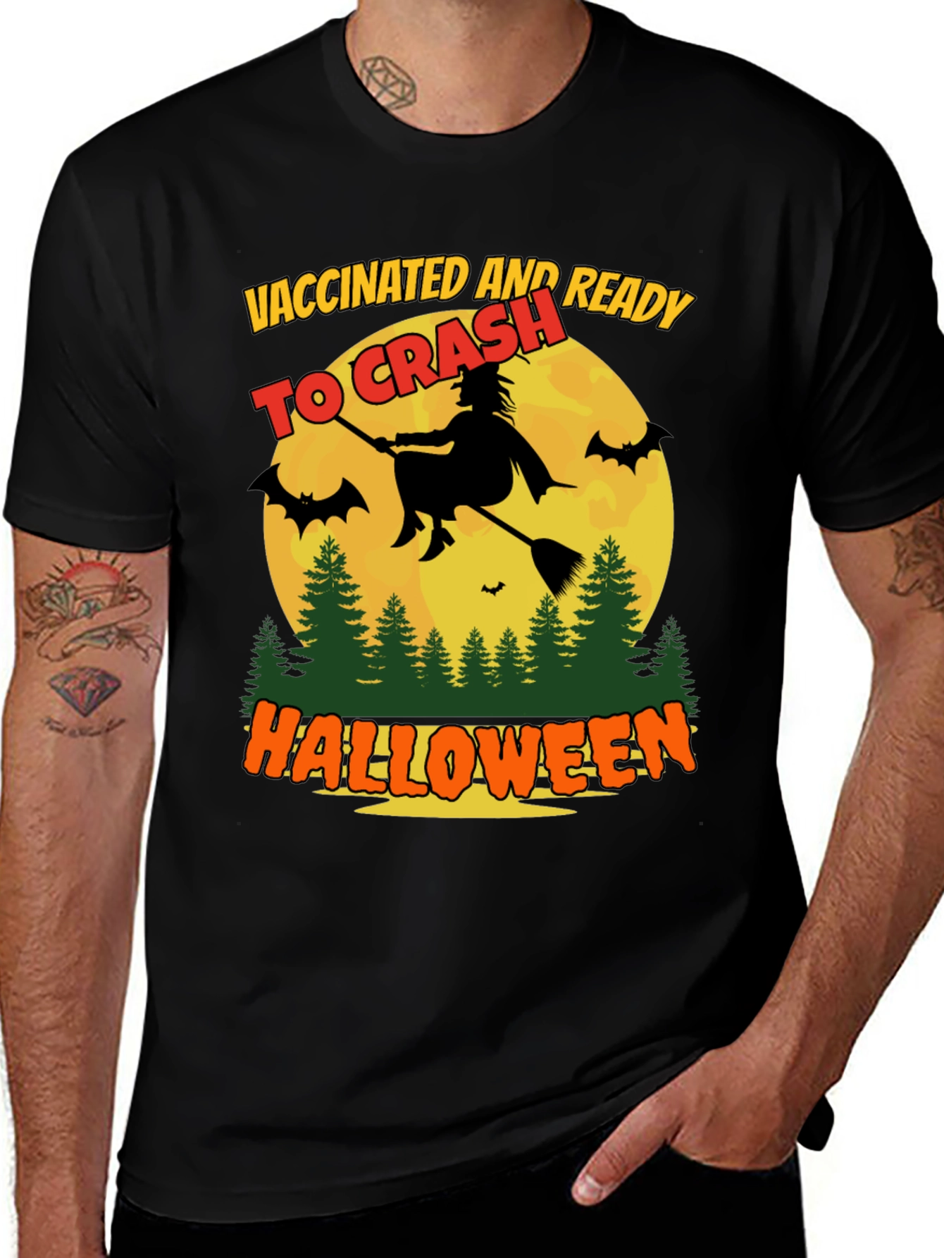 Vaccinated and Ready To Crash Halloween T-Shirt