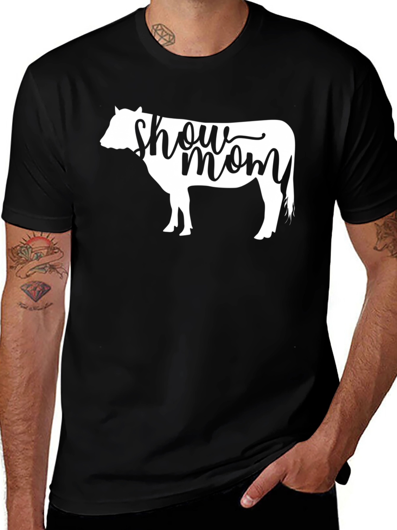 Variant 22 of Show Mom T-Shirt - Cow Silhouette
