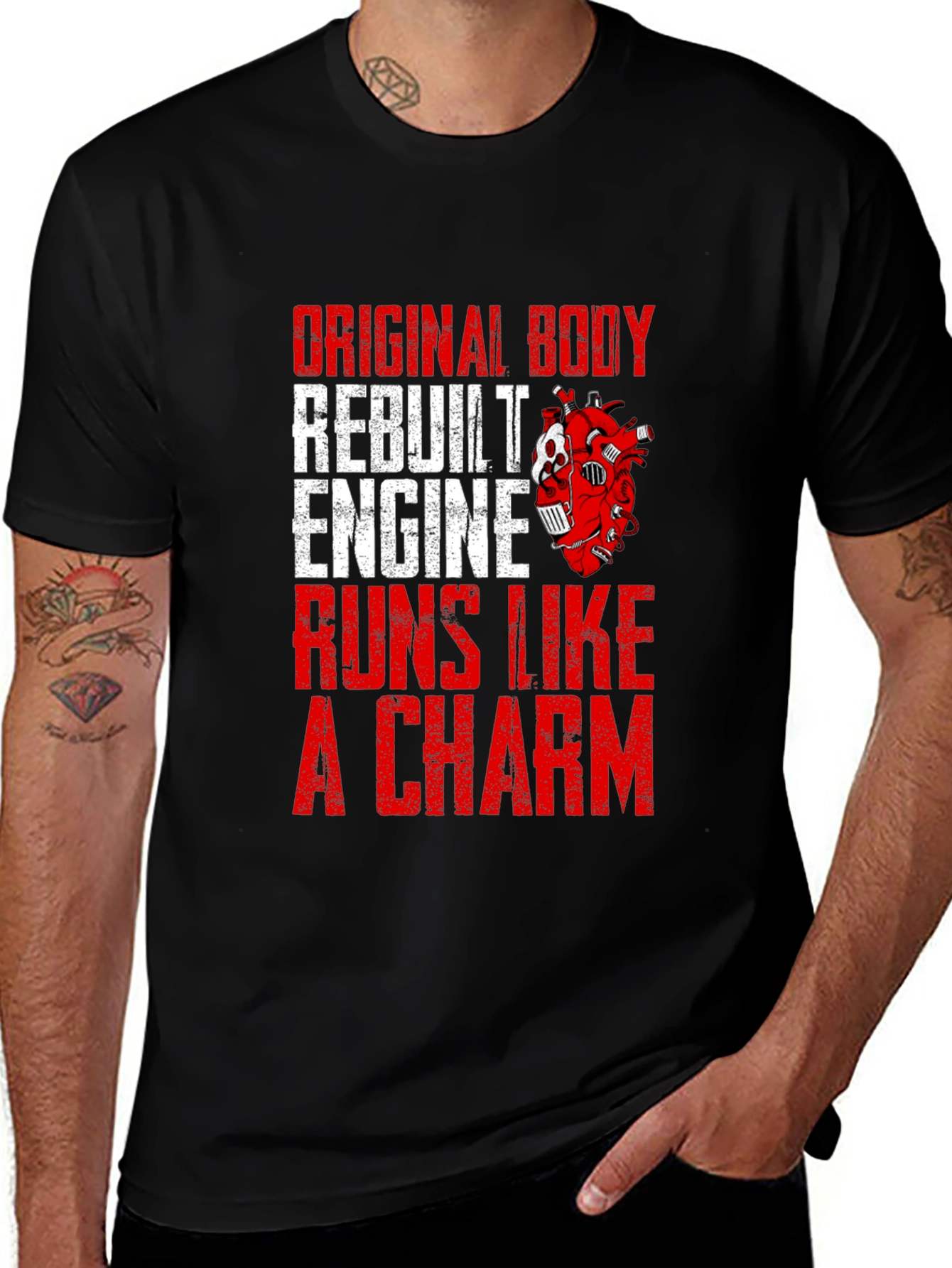 Variant 3 of Rebuilt Engine Heart T-Shirt