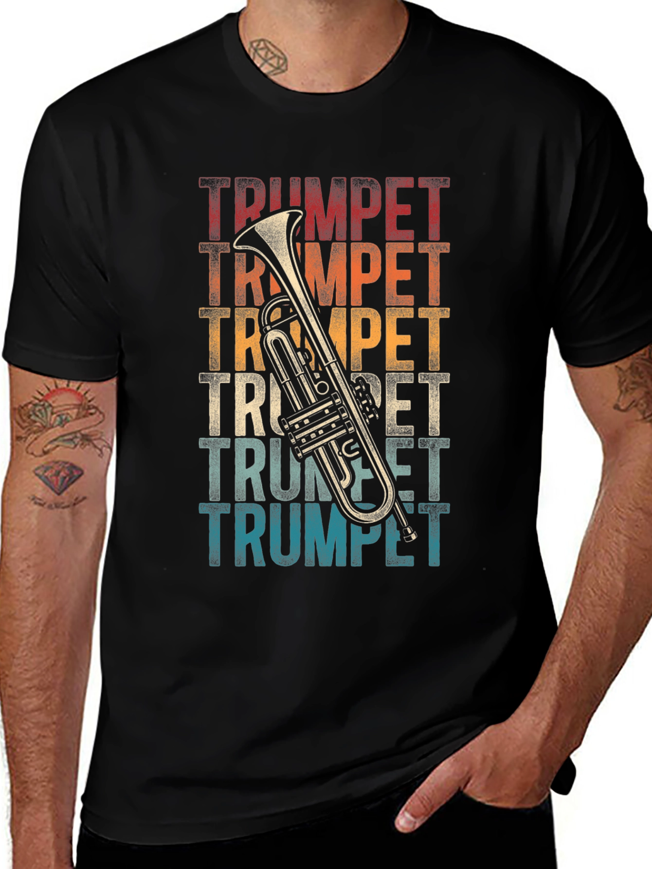 Variant 30 of Retro Trumpet T-Shirt - Vintage Style Musical Tee