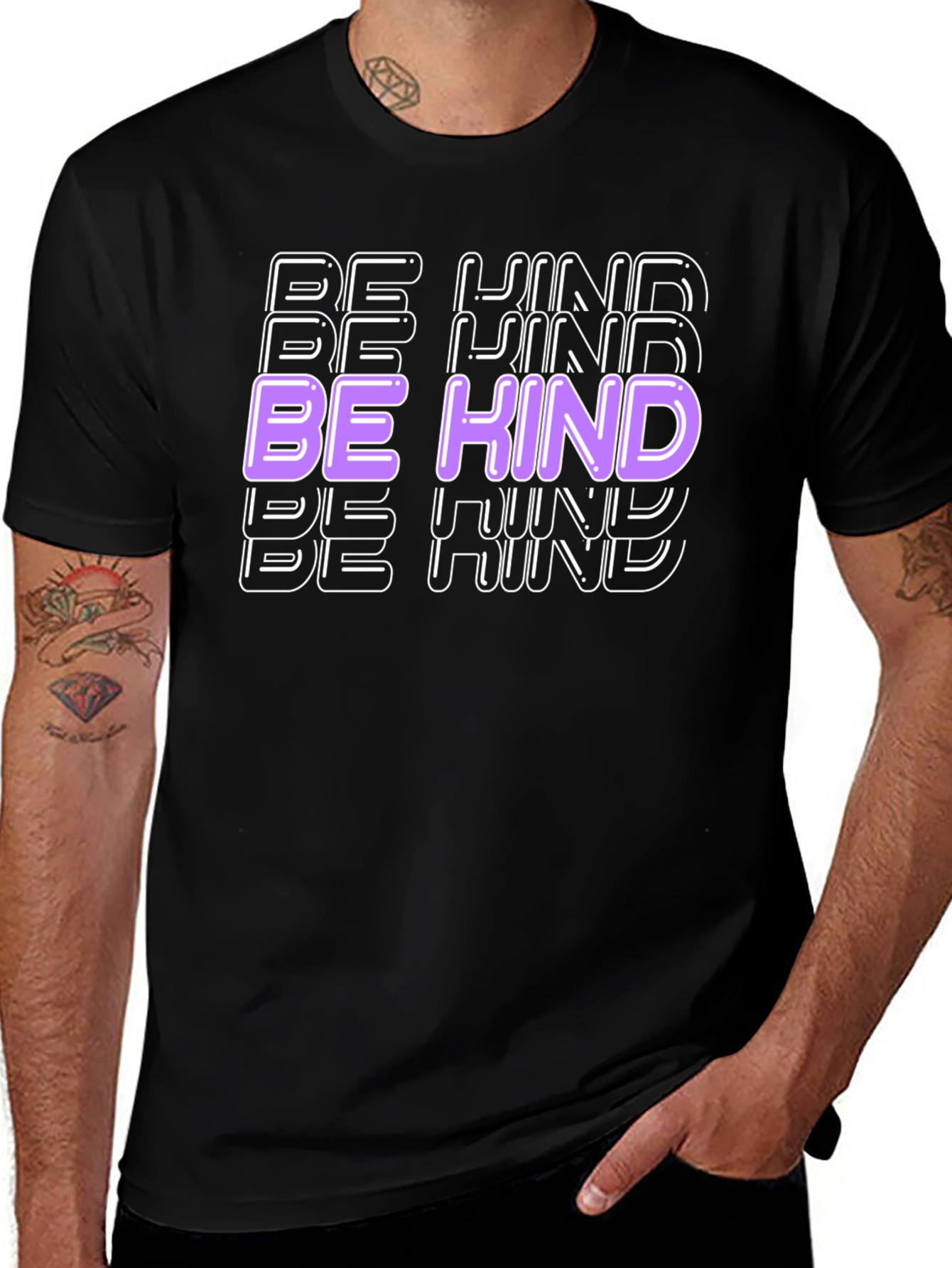Be Kind Graphic Tee - Men's Black T-Shirt