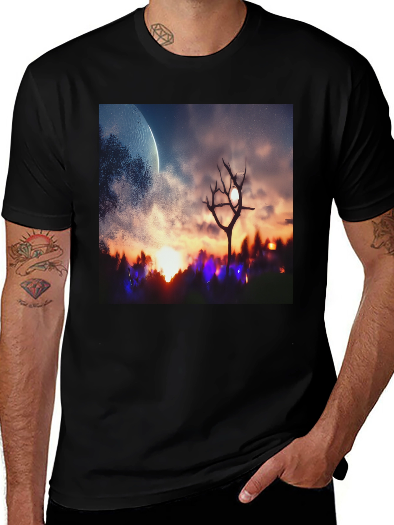 Variant 23 of Otherworldly Sunset Graphic Tee