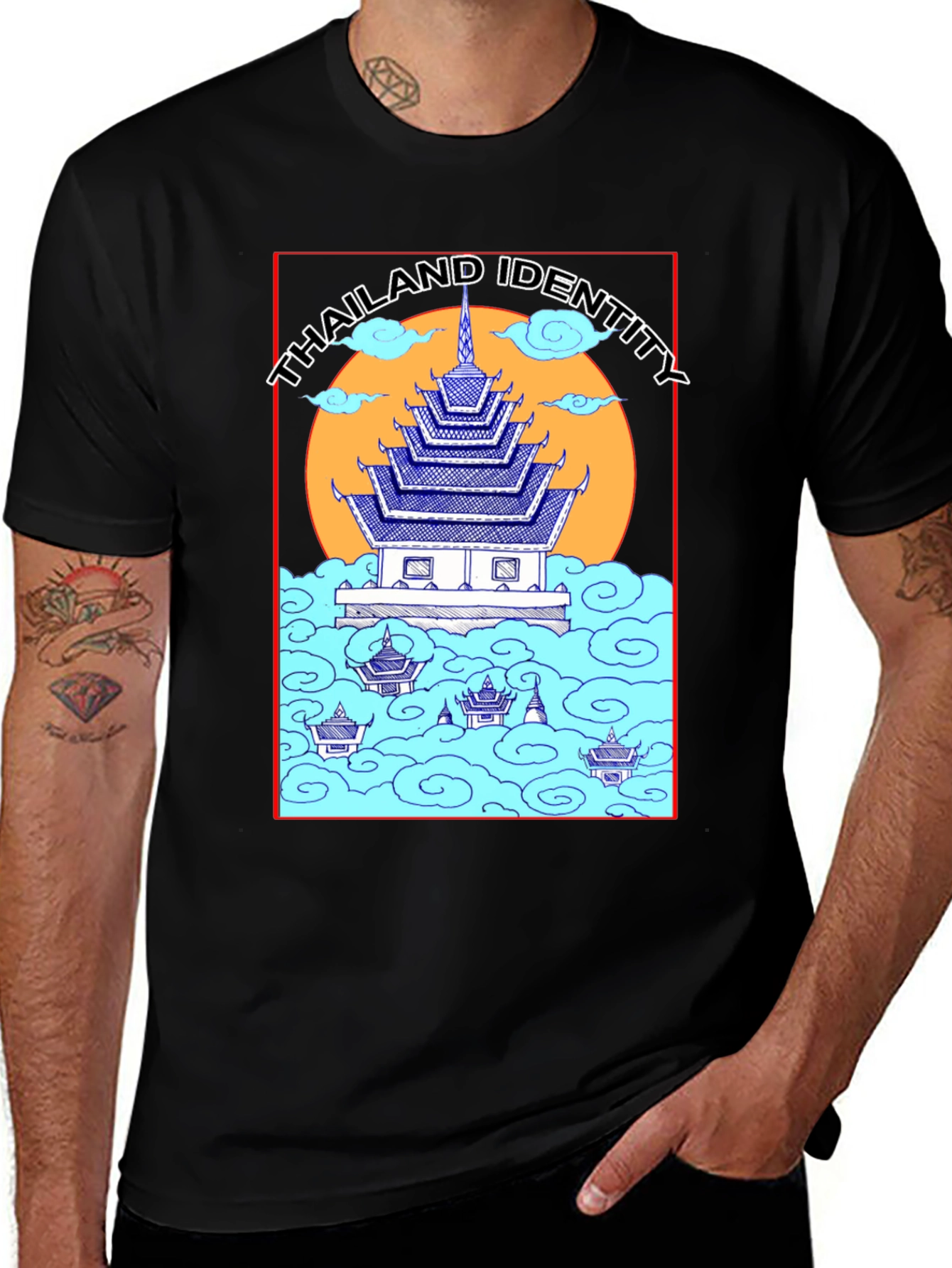 Thailand Identity Graphic Tee - Black Cotton T-Shirt
