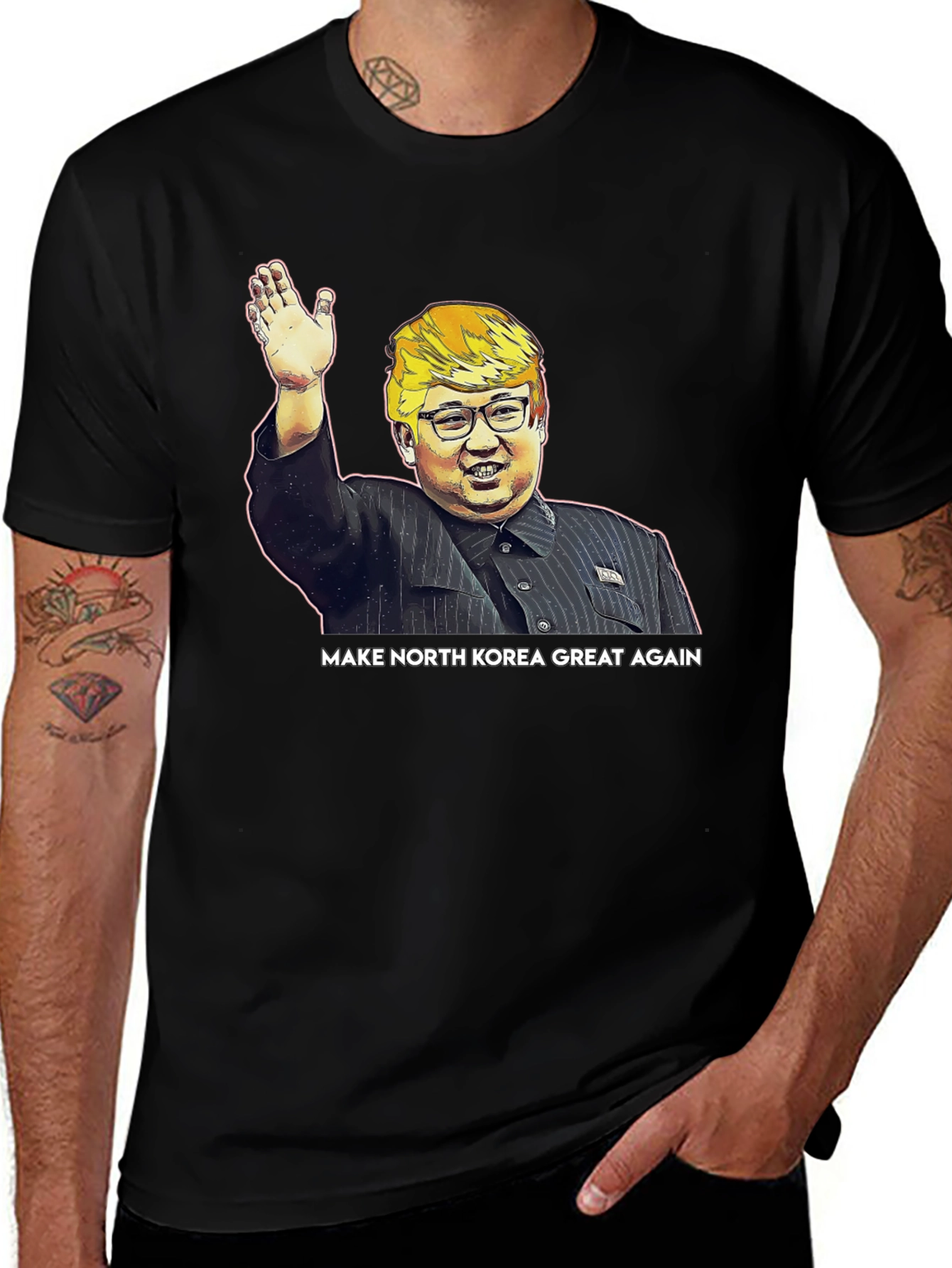 Black Make North Korea Great Again T-Shirt main image