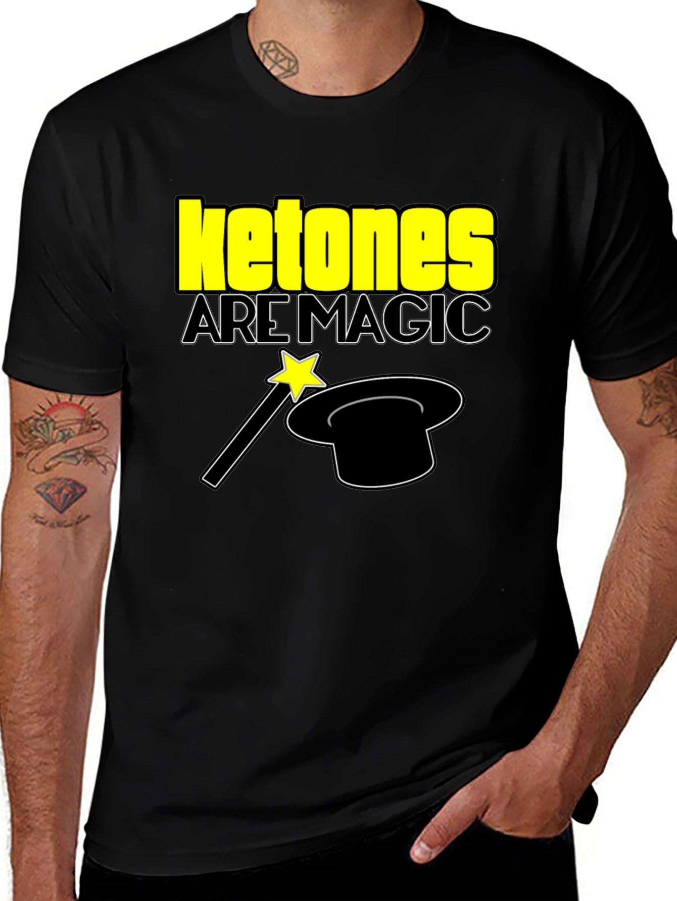 Variant 2 of Ketones Are Magic T-Shirt - Black, Graphic Tee