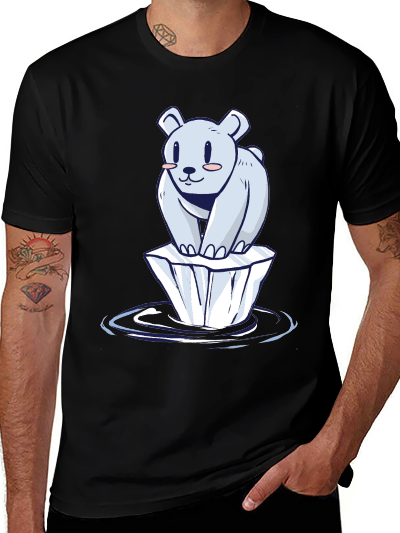 Variant 16 of Polar Bear on Iceberg Graphic Tee