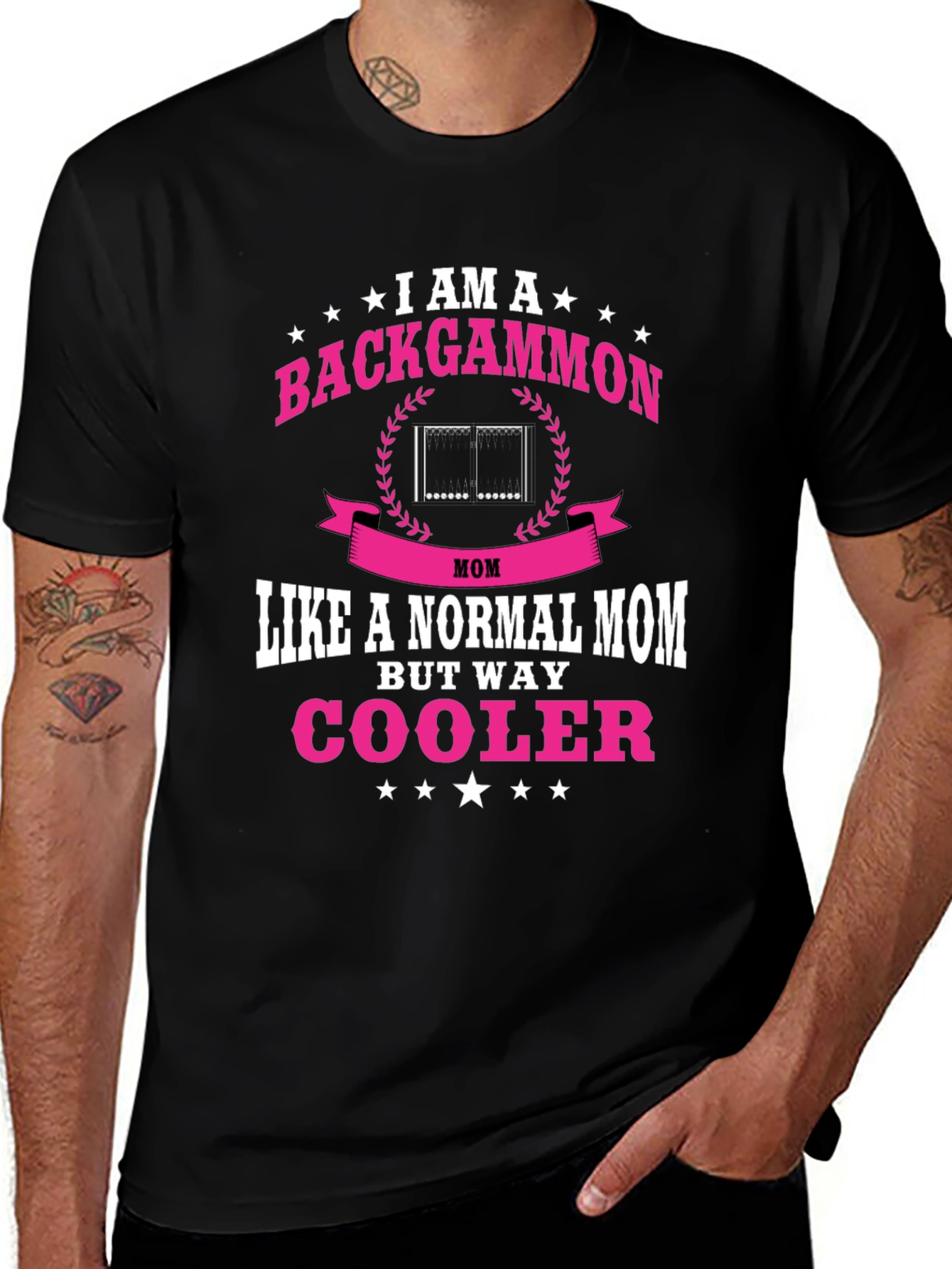 Backgammon Mom T-Shirt - Cool Mom Tee
