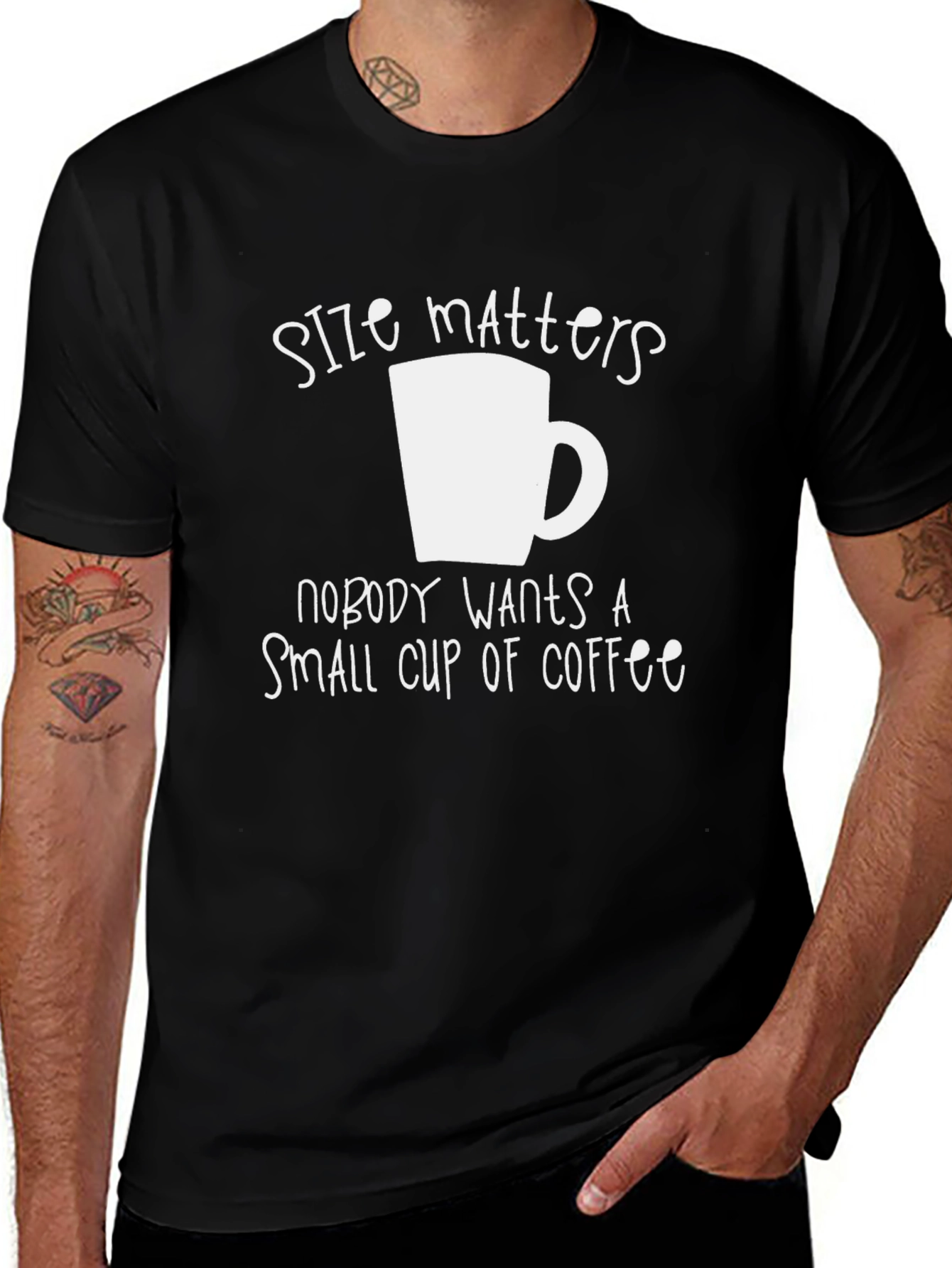 Variant 16 of Size Matters Coffee T-Shirt - Funny Coffee Lover Tee