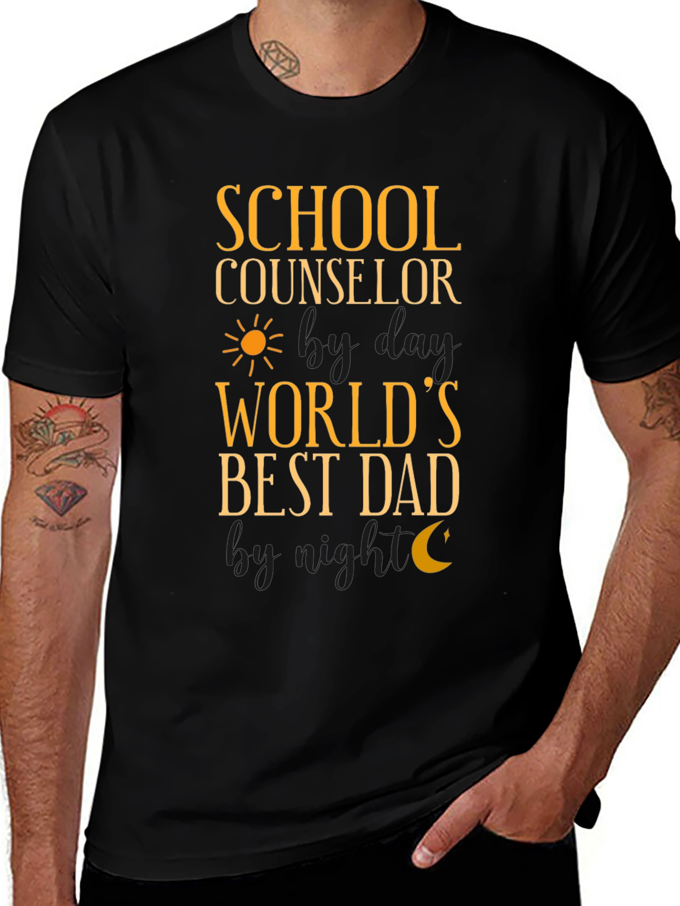 School Counselor Worlds Best Dad T-Shirt