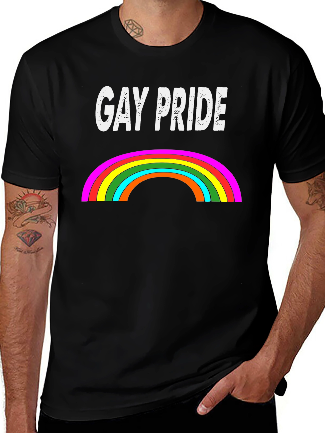 Gay Pride Rainbow Graphic Tee - Celebrate Love