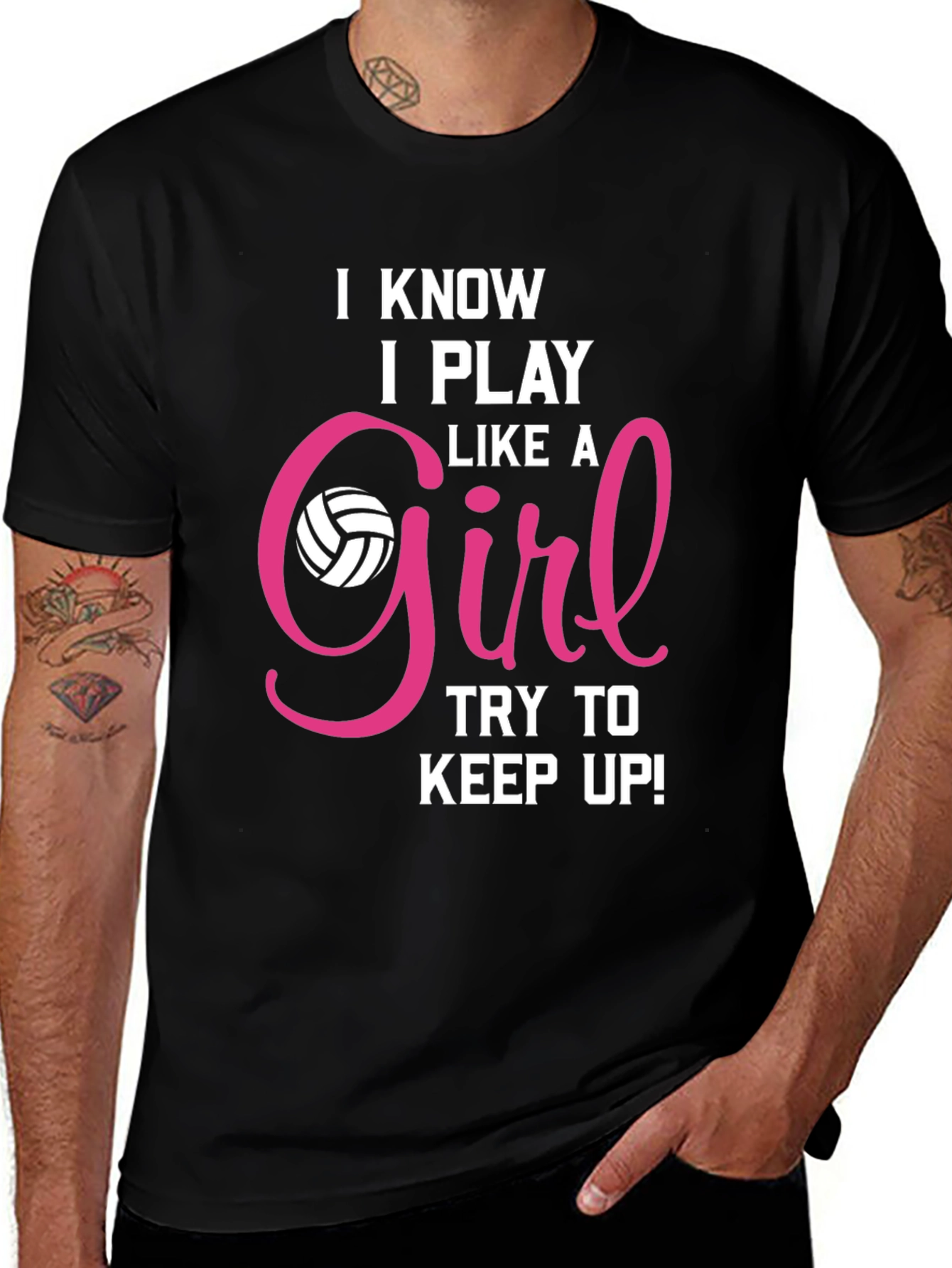Variant 21 of I Know I Play Like a Girl Volleyball T-Shirt
