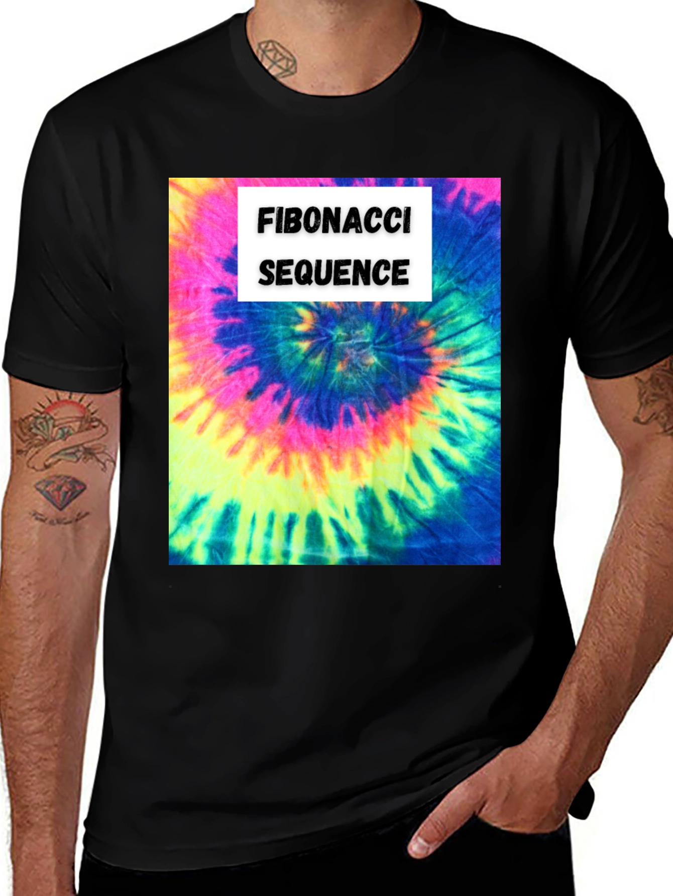 Fibonacci Sequence Tie-Dye T-Shirt - Math & Art