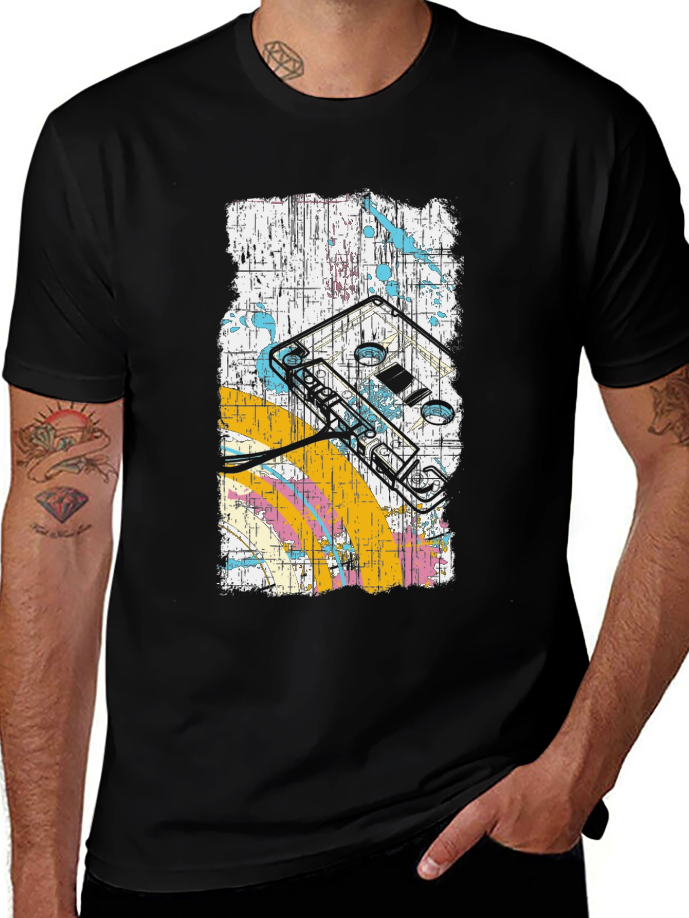 Variant 17 of Retro Cassette Tape Graphic Tee