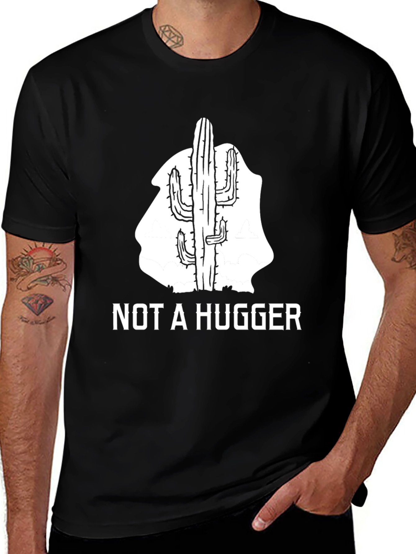 Not a Hugger Cactus Graphic Tee