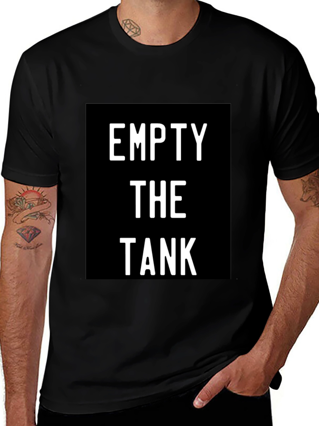 Variant 20 of Empty the Tank Graphic T-Shirt - Black