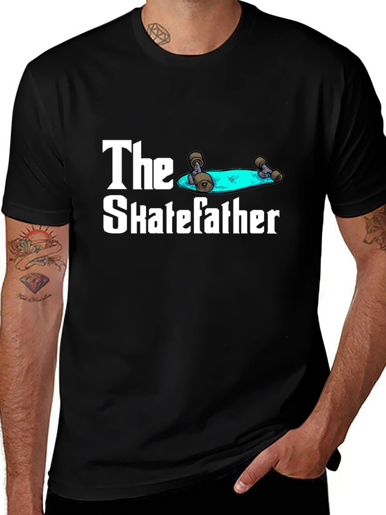 Variant 30 of The Skatefather T-Shirt - Funny Skateboarder Dad Tee