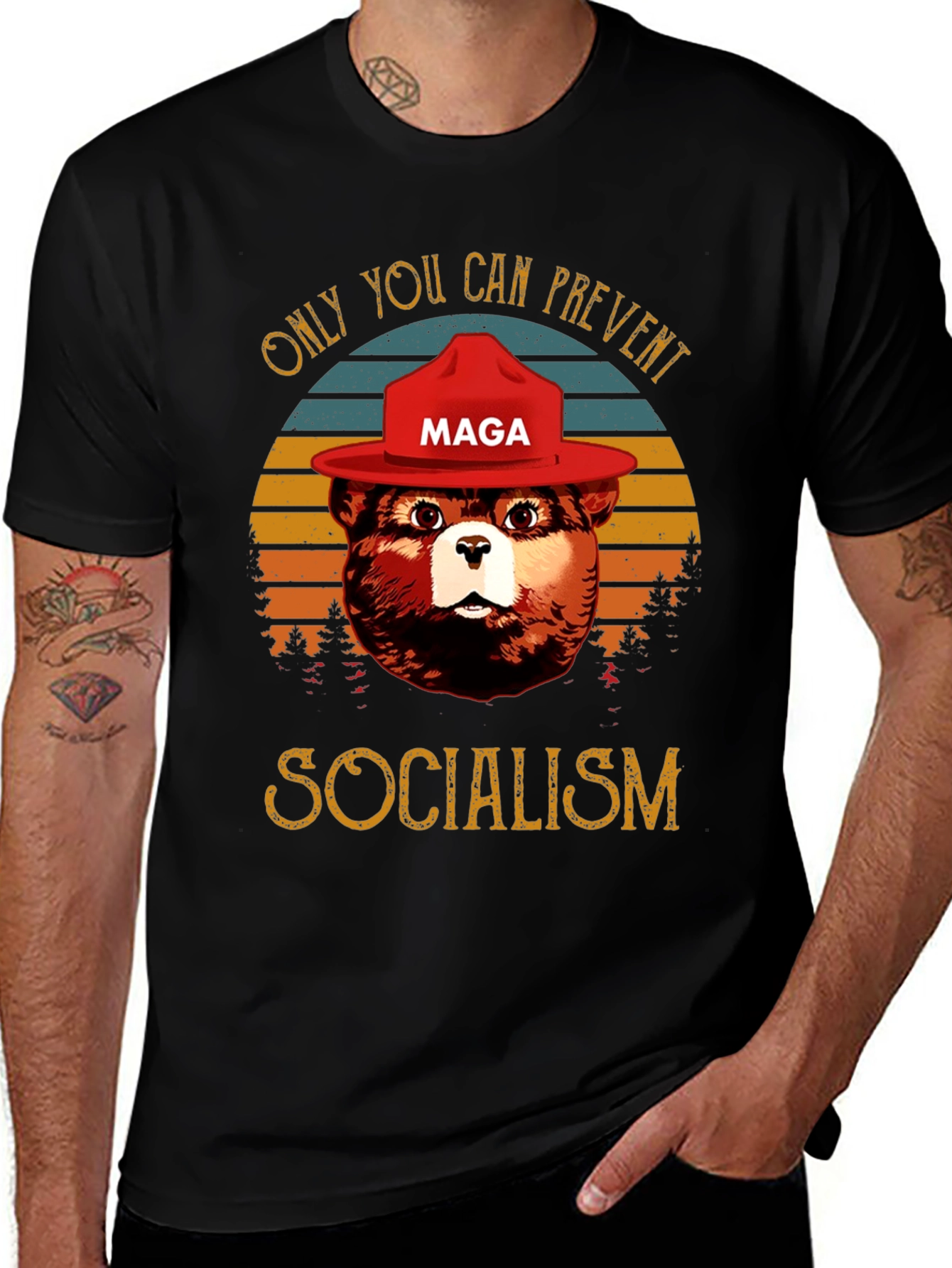 Maga Bear Tee - Prevent Socialism