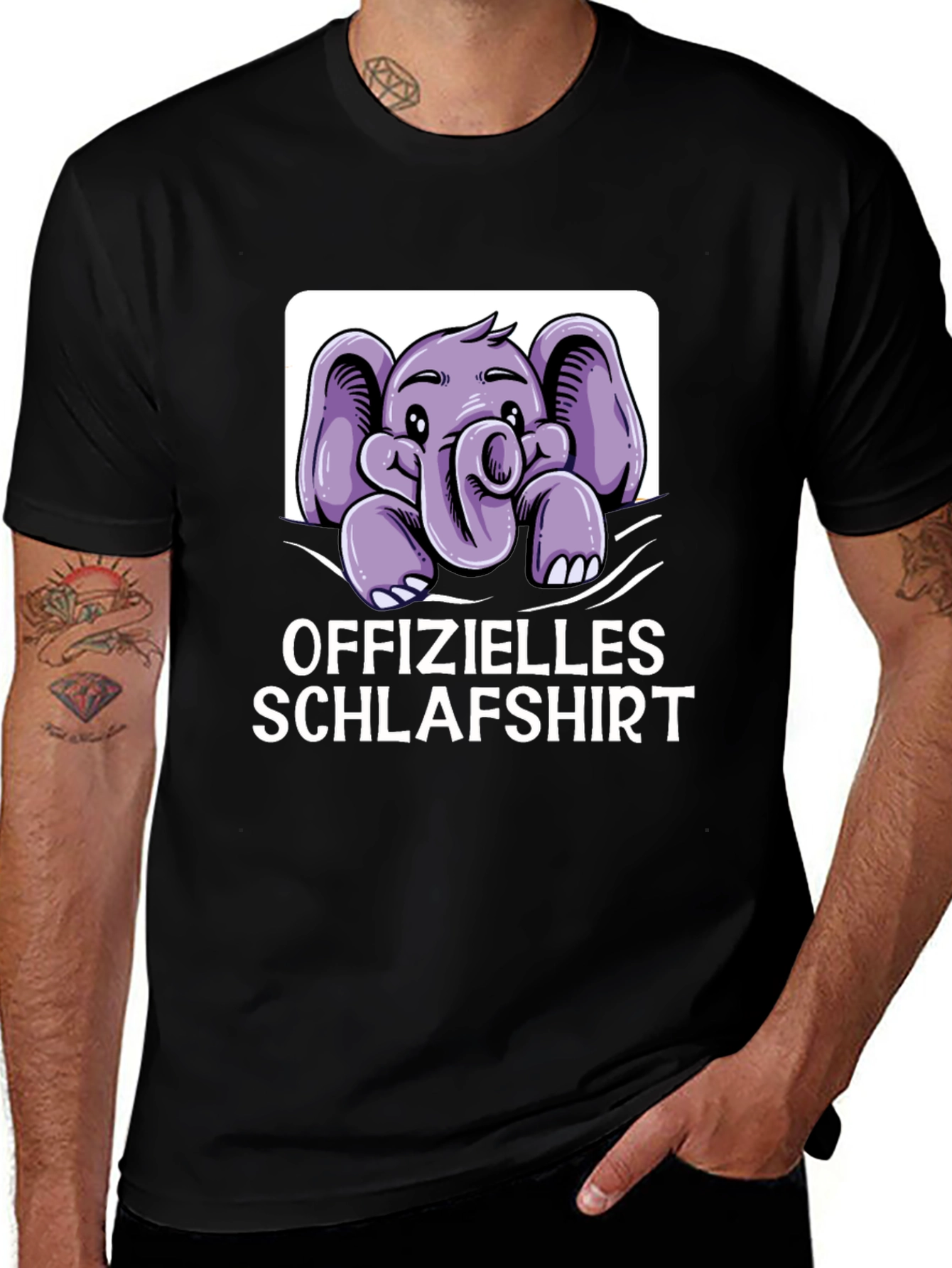 Variant 16 of Official Sleeping Shirt - Elephant Graphic Tee