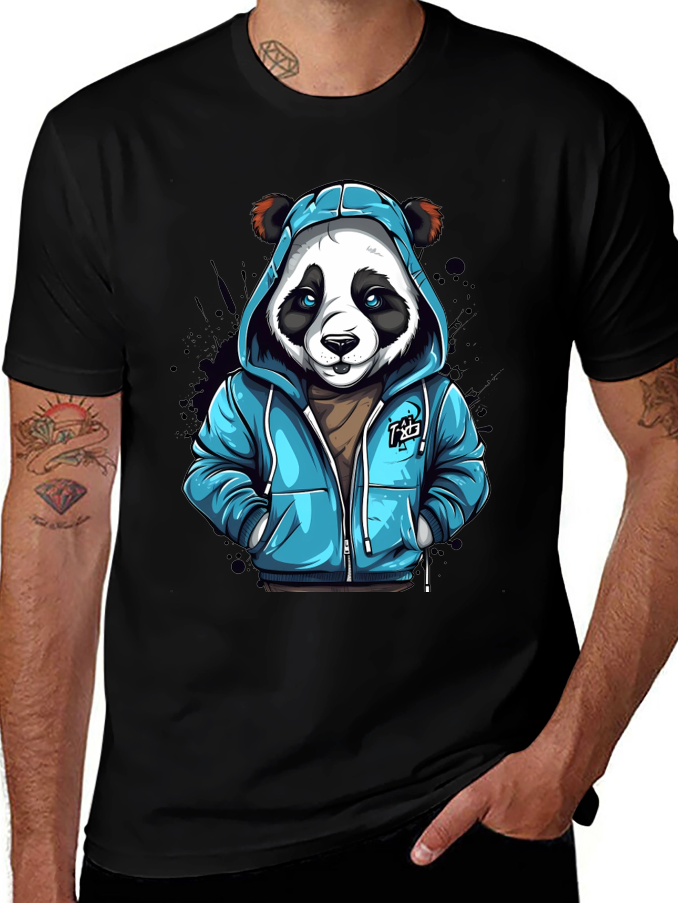 Variant 19 of Cool Panda in Hoodie T-Shirt