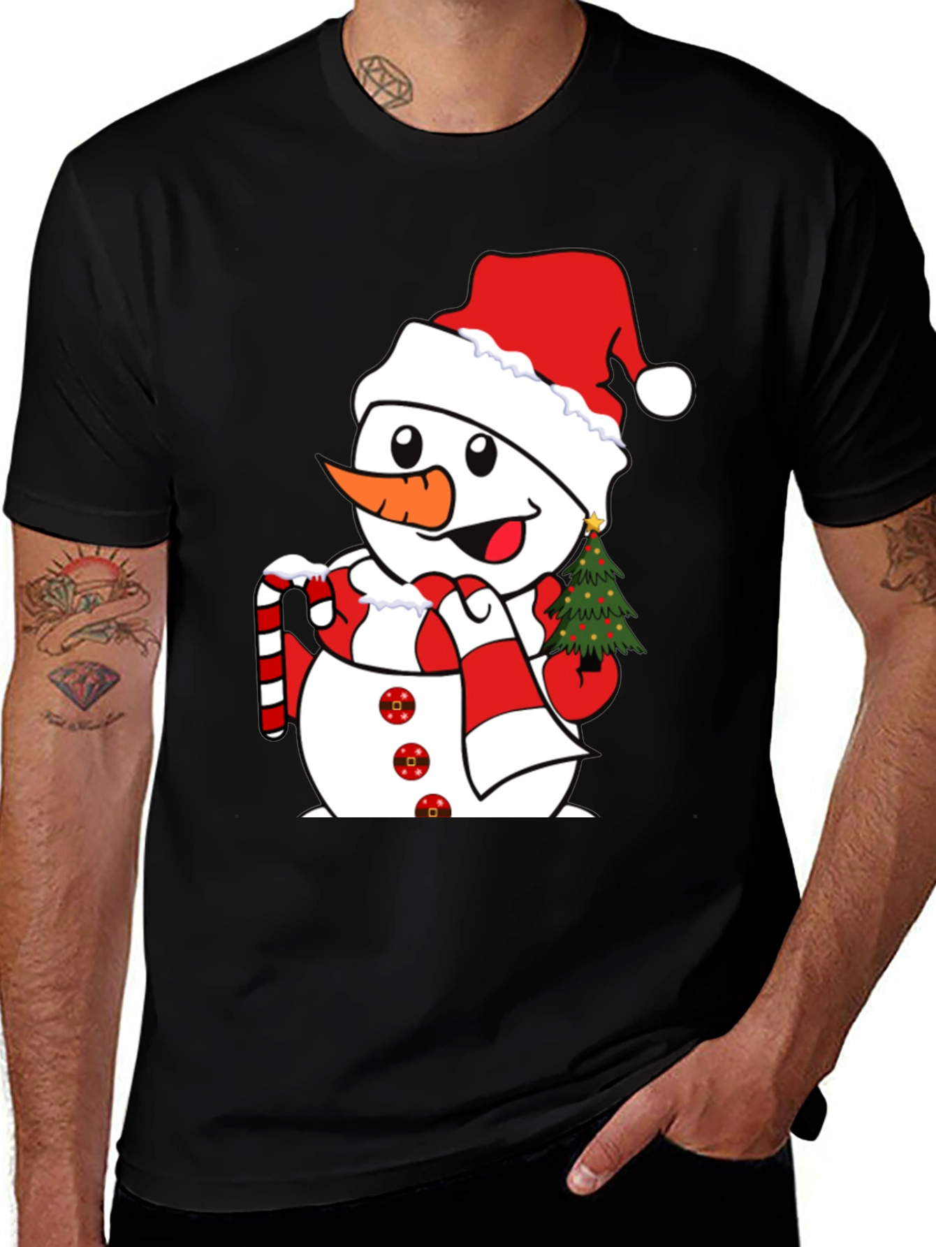 Variant 18 of Festive Snowman Graphic Tee