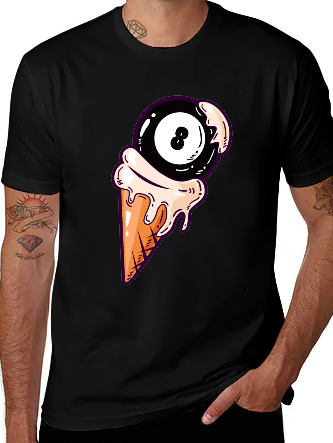 Variant 2 of Eight Ball Ice Cream Graphic Tee
