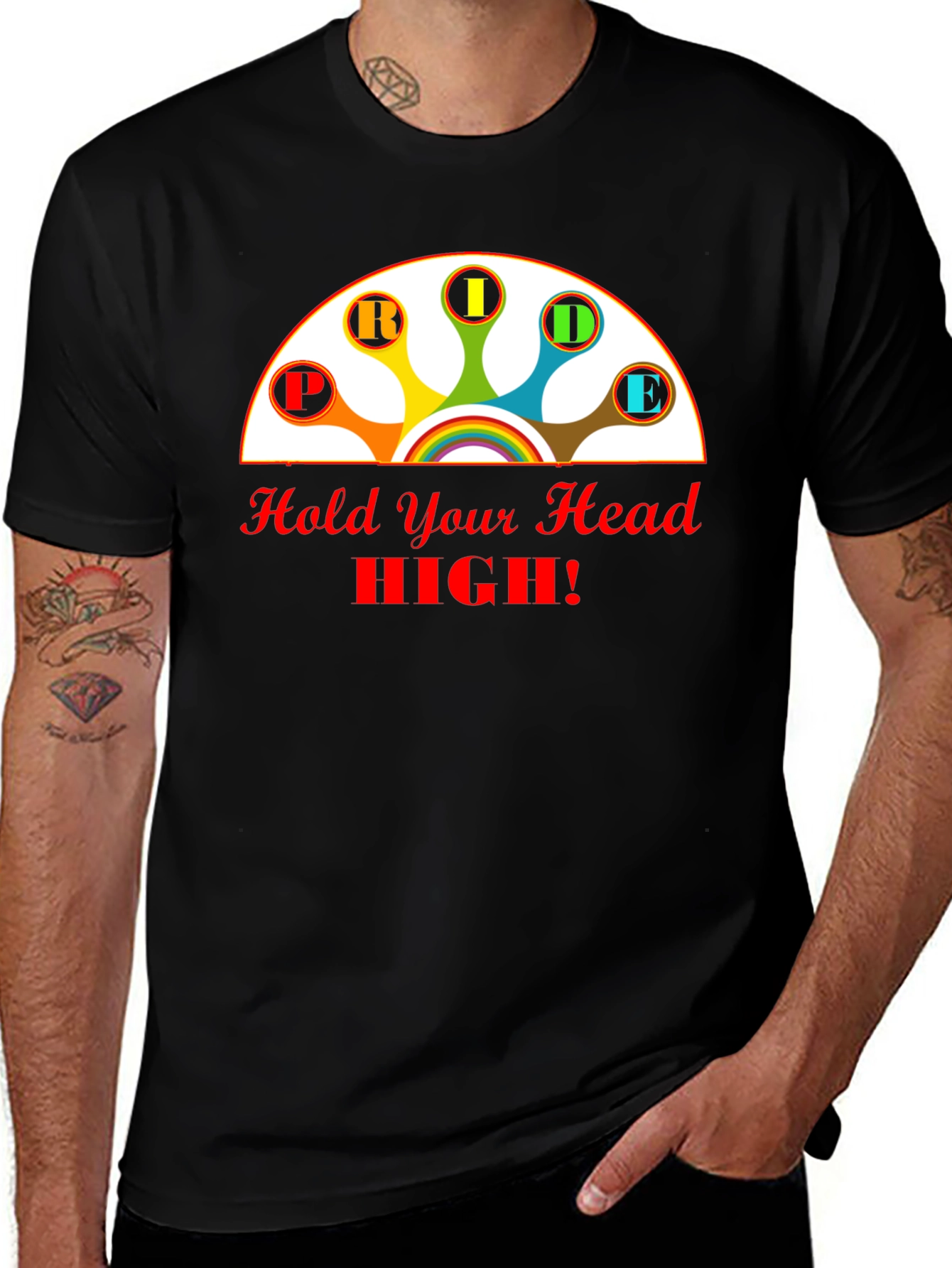 Variant 12 of Pride T-Shirt - Hold Your Head High!