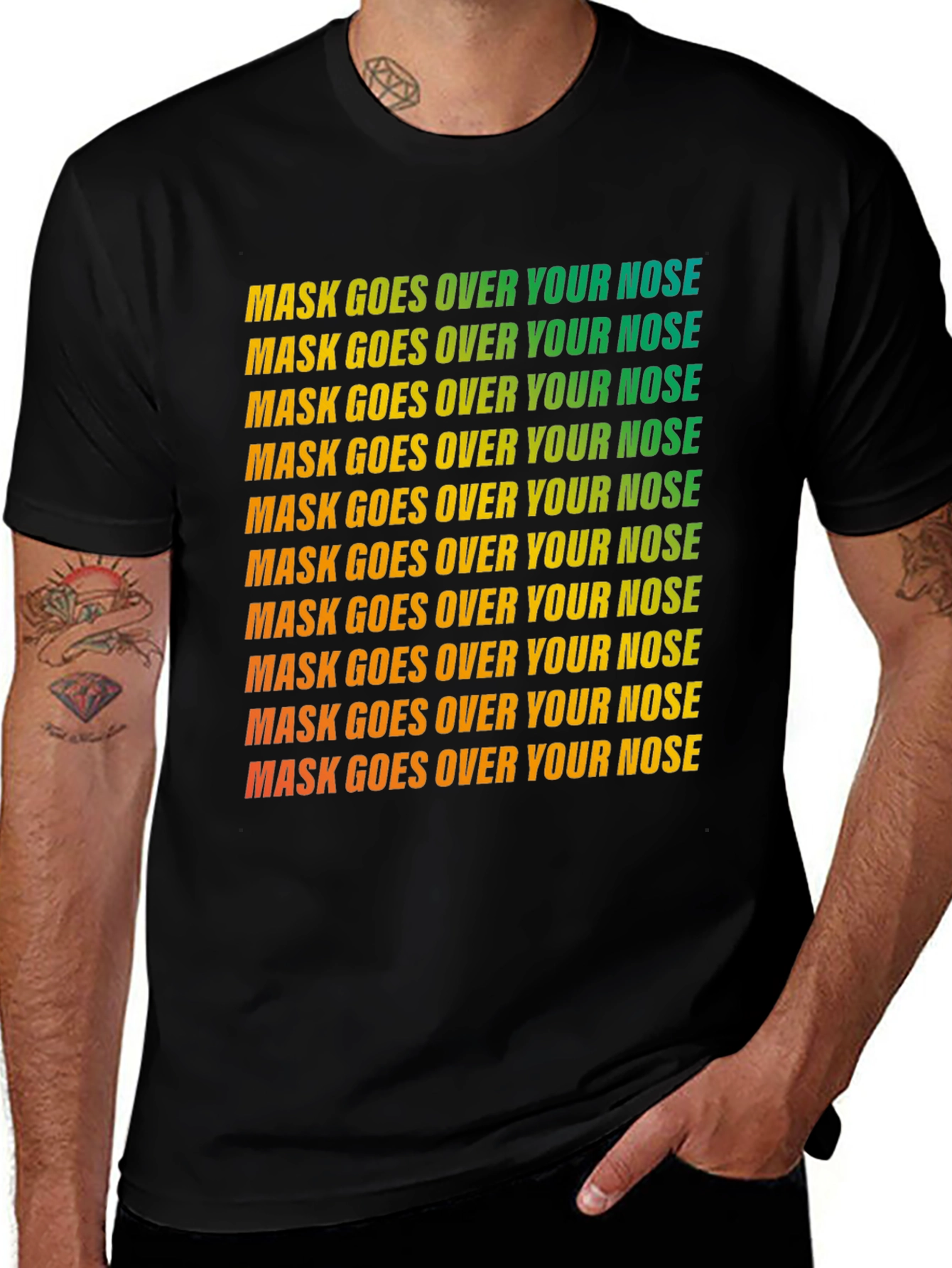 Variant 24 of Mask Goes Over Your Nose T-Shirt