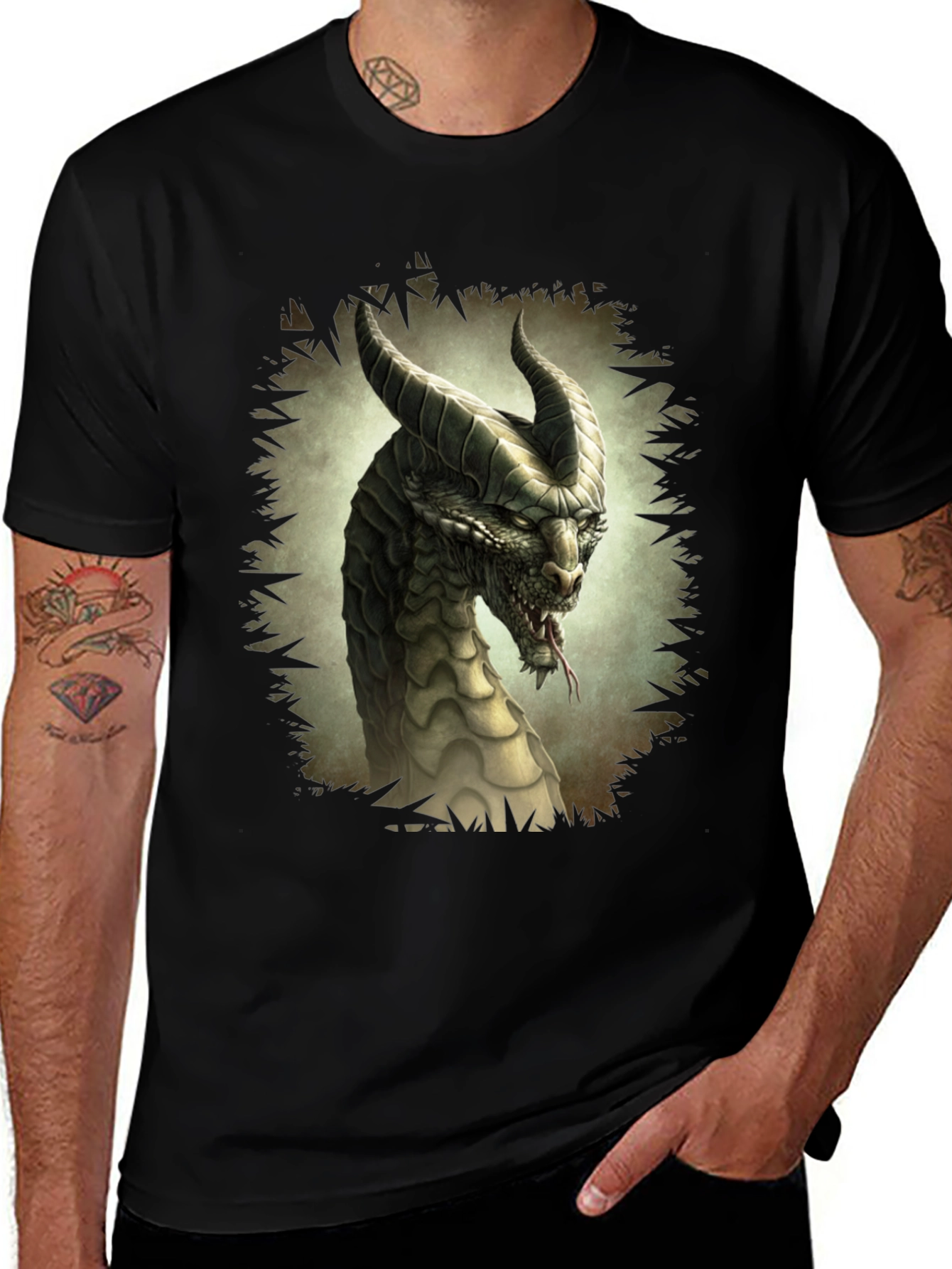 Variant 27 of Dragon Graphic Tee - Fantasy Creature T-Shirt