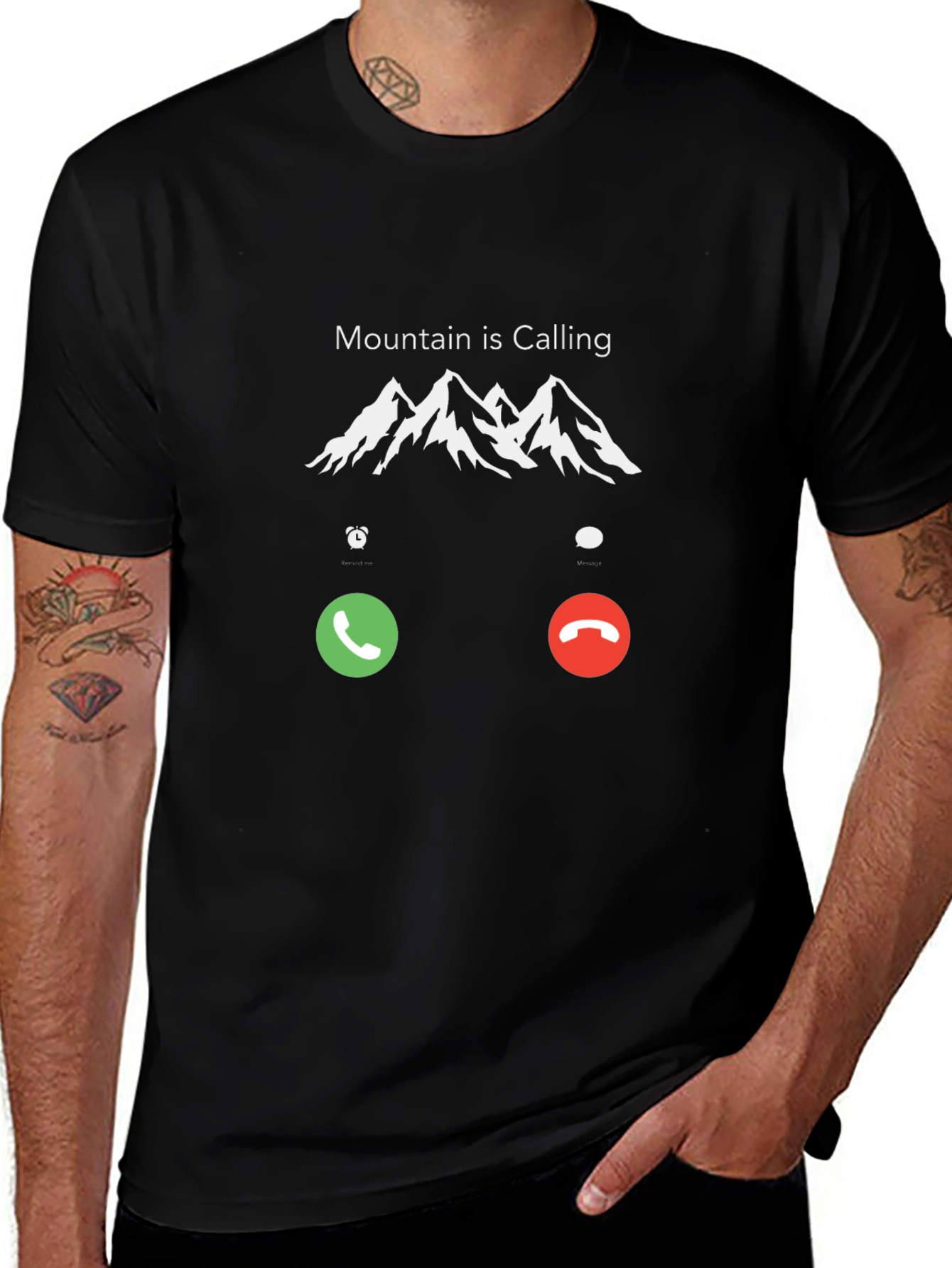 Variant 16 of Mountain Calling T-Shirt: Adventure Awaits!