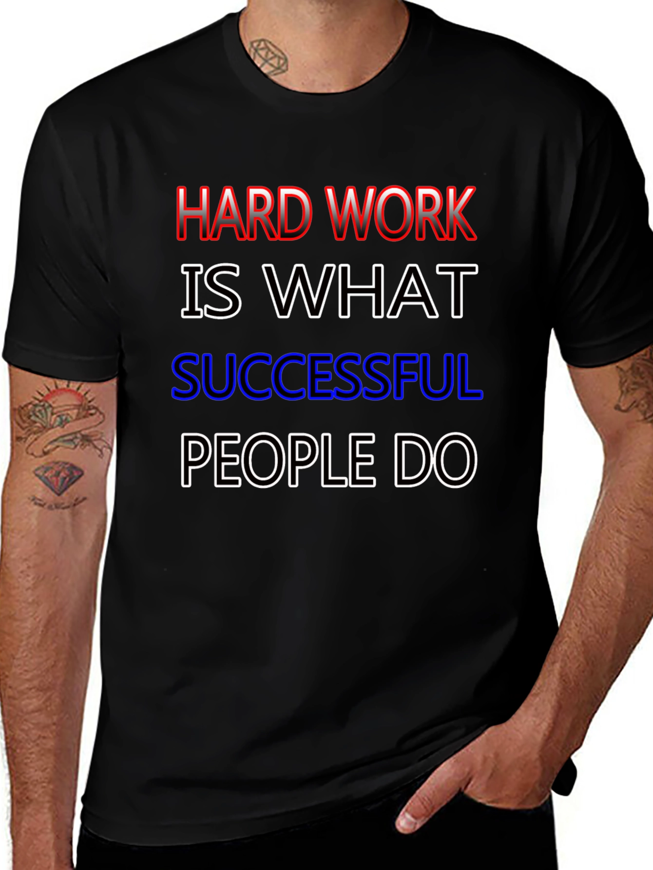 Variant 4 of Hard Work Motivational T-Shirt