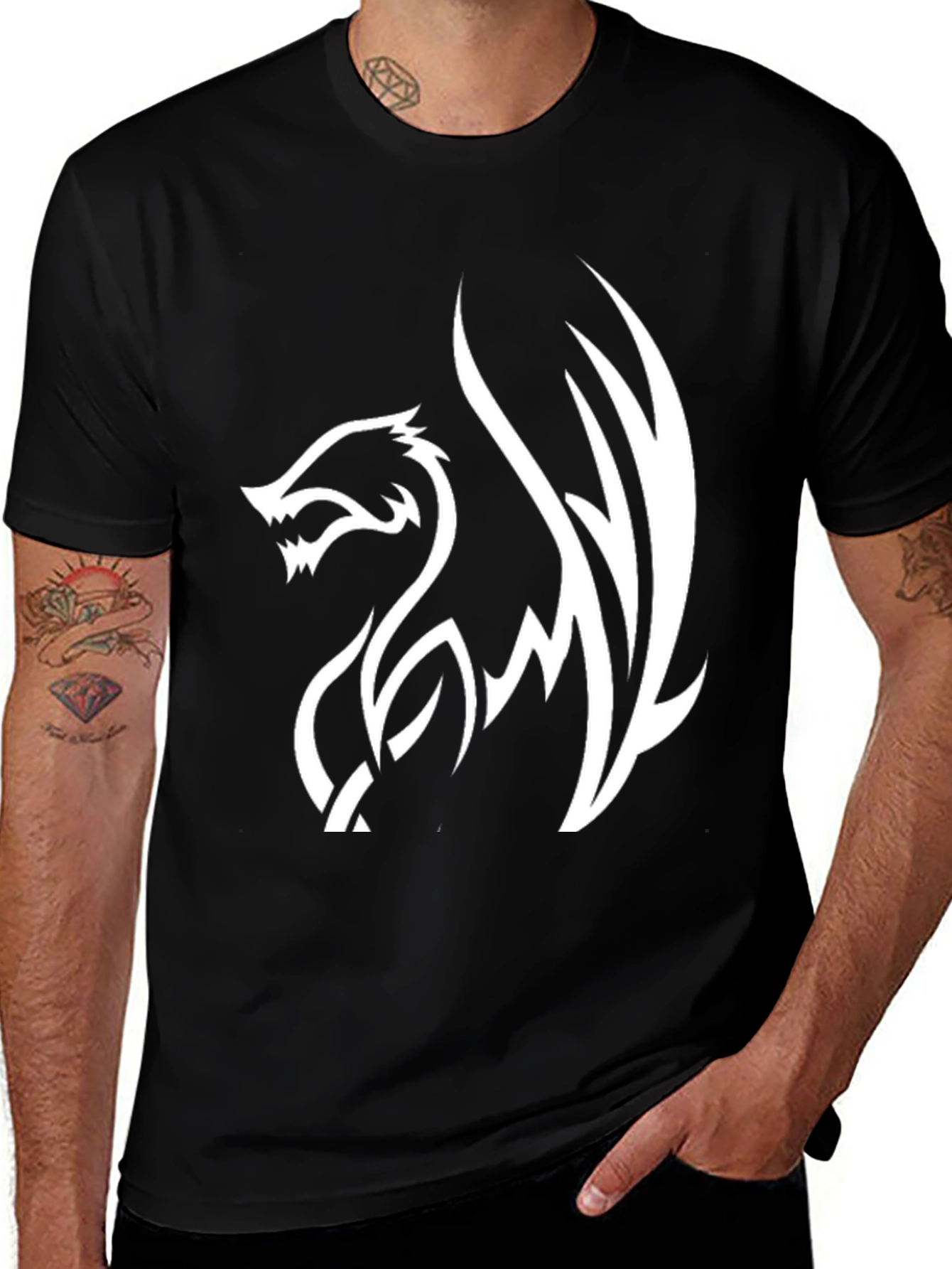 Variant 5 of Black T-Shirt with Dragon Graphic