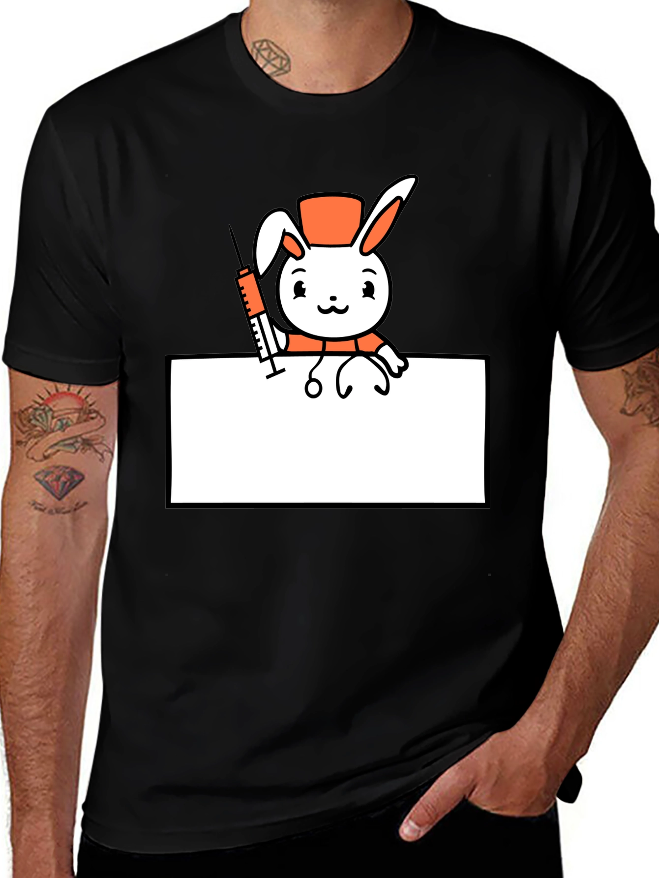 Variant 3 of Nurse Bunny T-Shirt - Cute Cartoon Graphic Tee