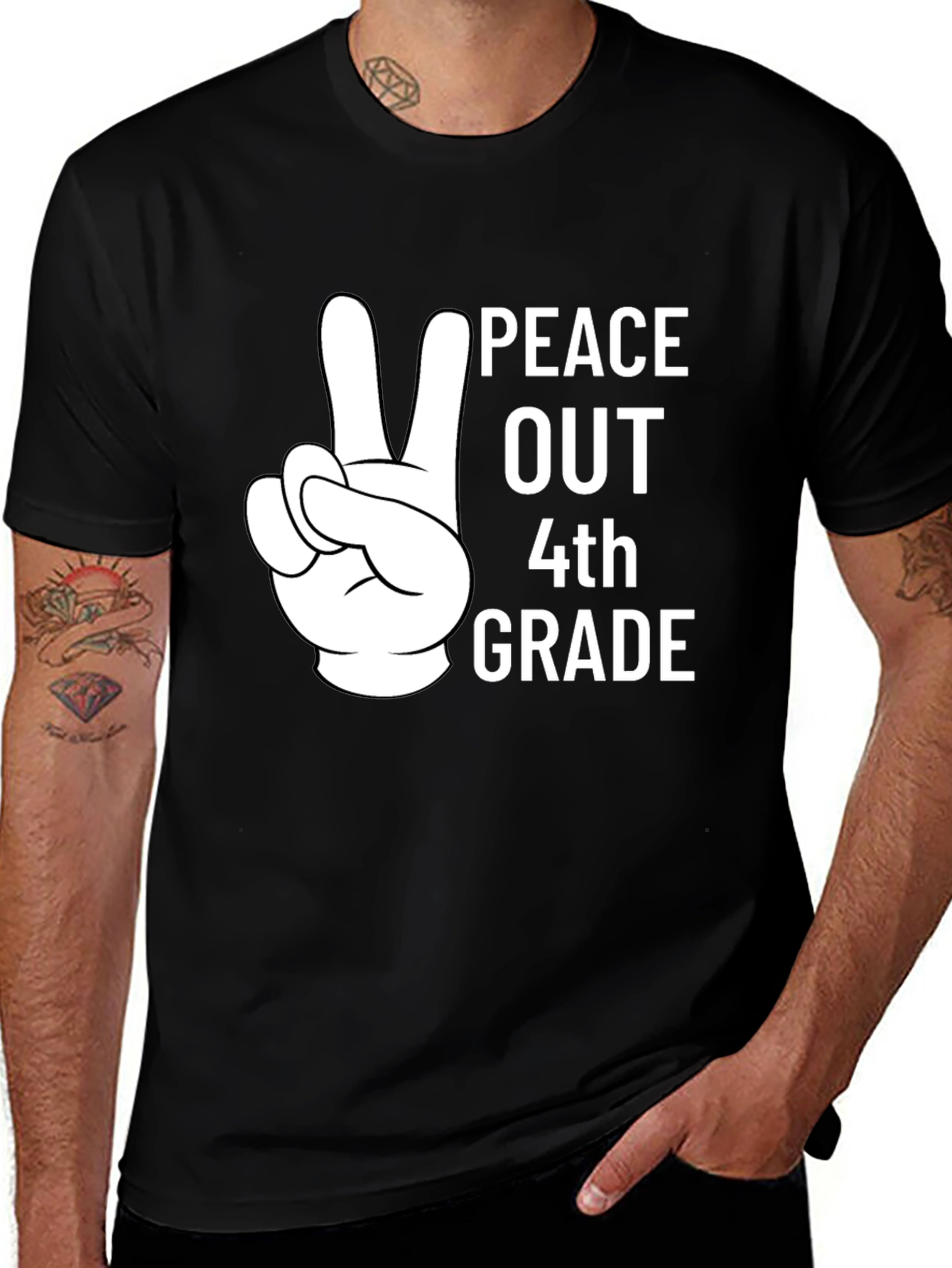 Variant 26 of Peace Out 4th Grade T-Shirt