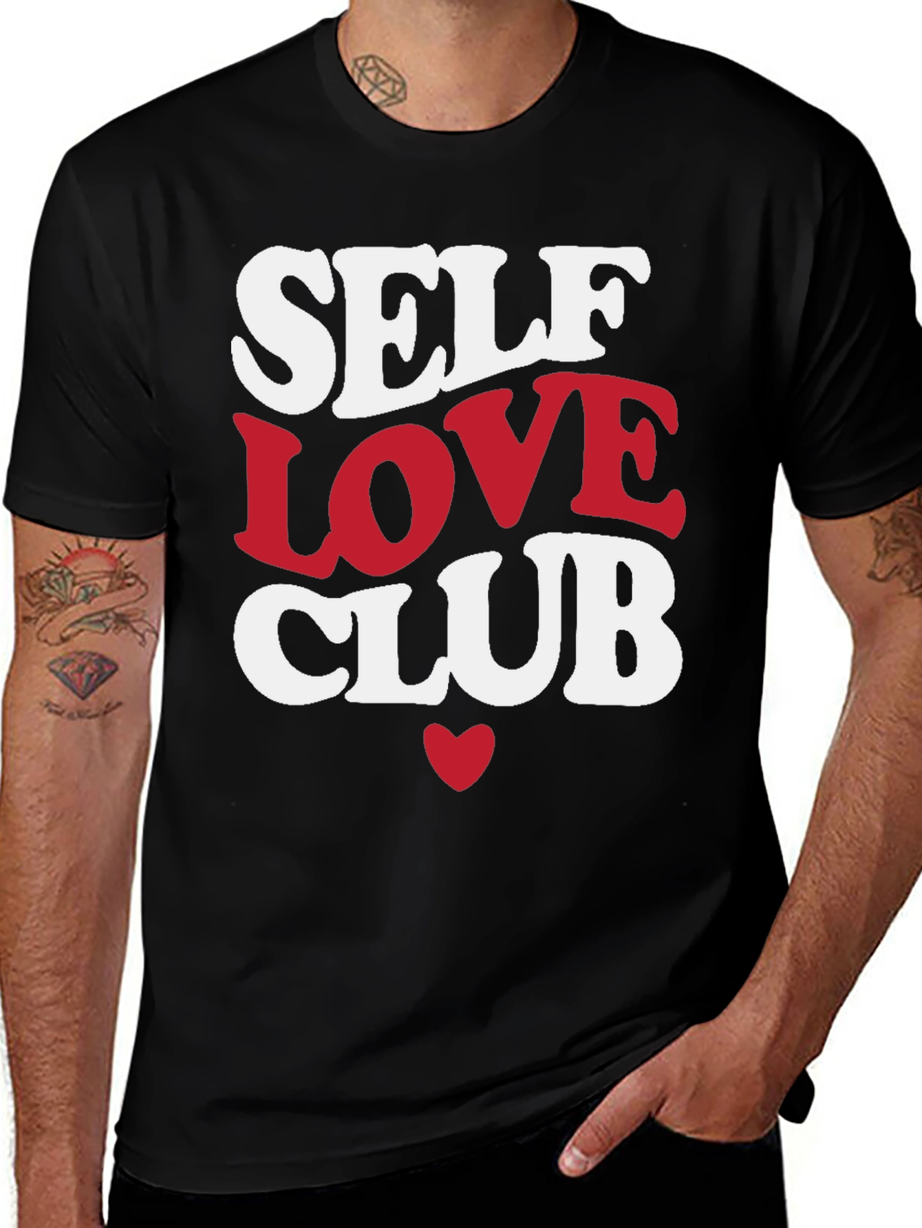 Variant 24 of Self Love Club Black Graphic Tee