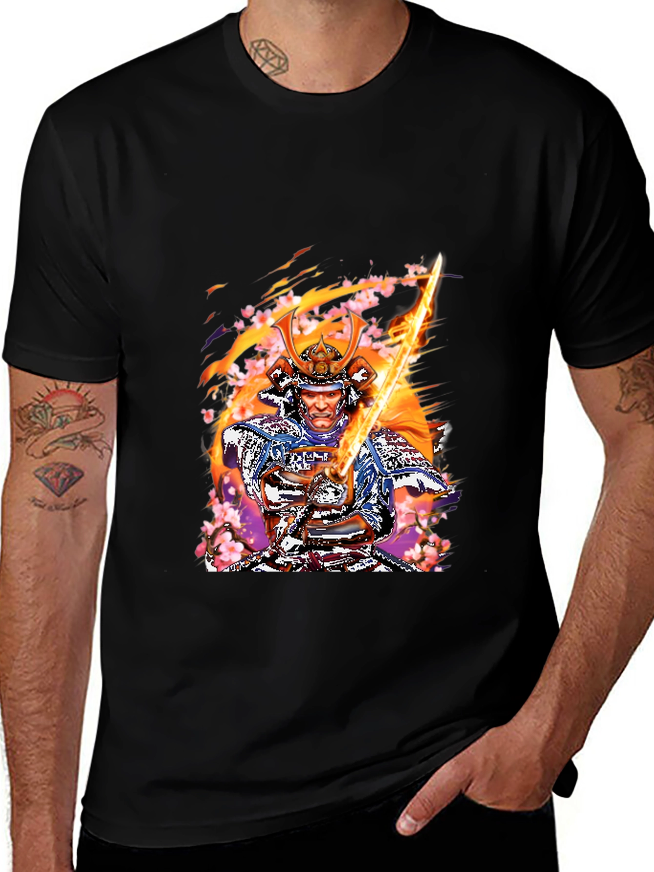 Variant 7 of Samurai Warrior Graphic T-Shirt - Classic Design
