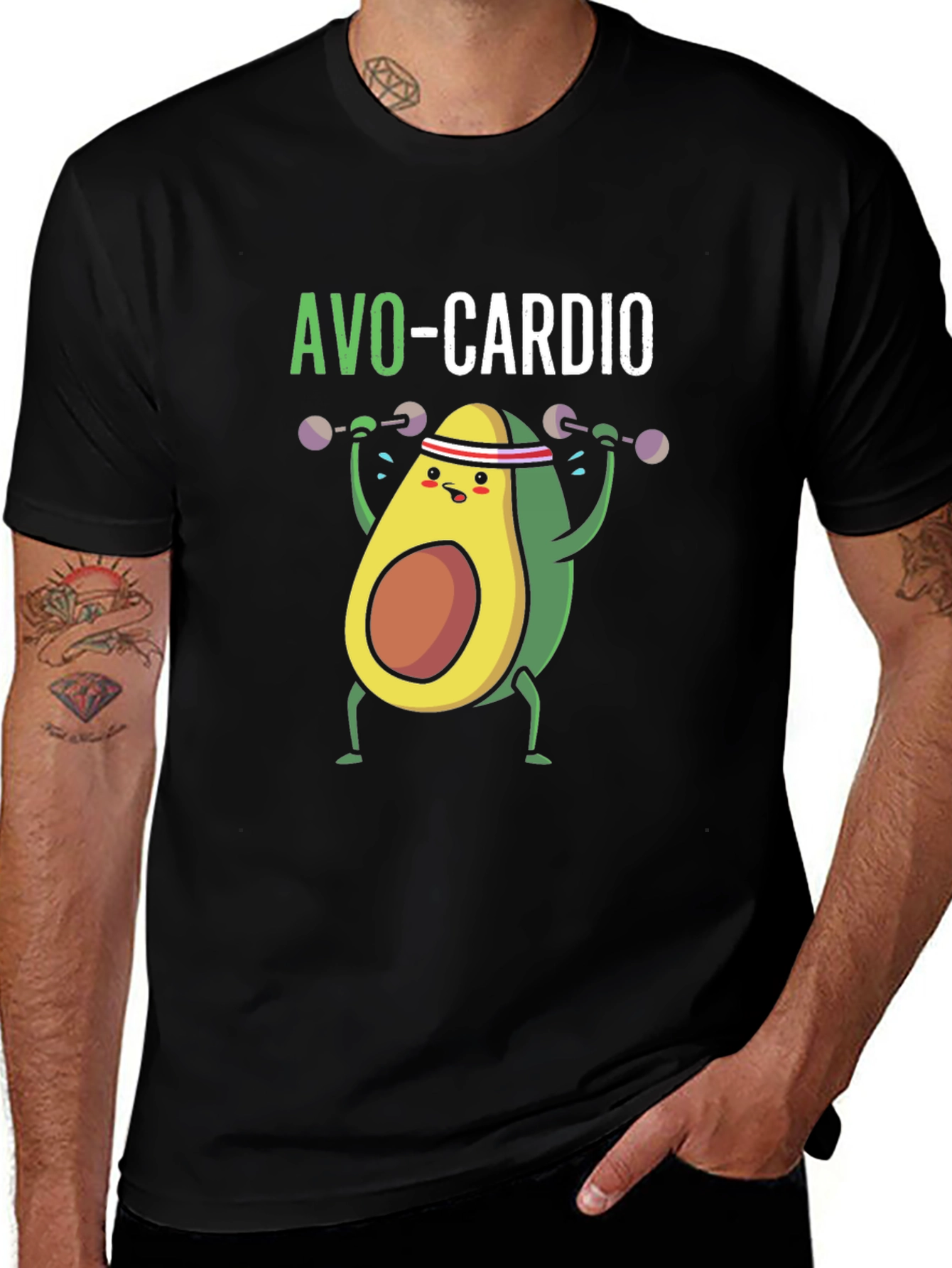 Variant 19 of Avo-Cardio Black T-Shirt