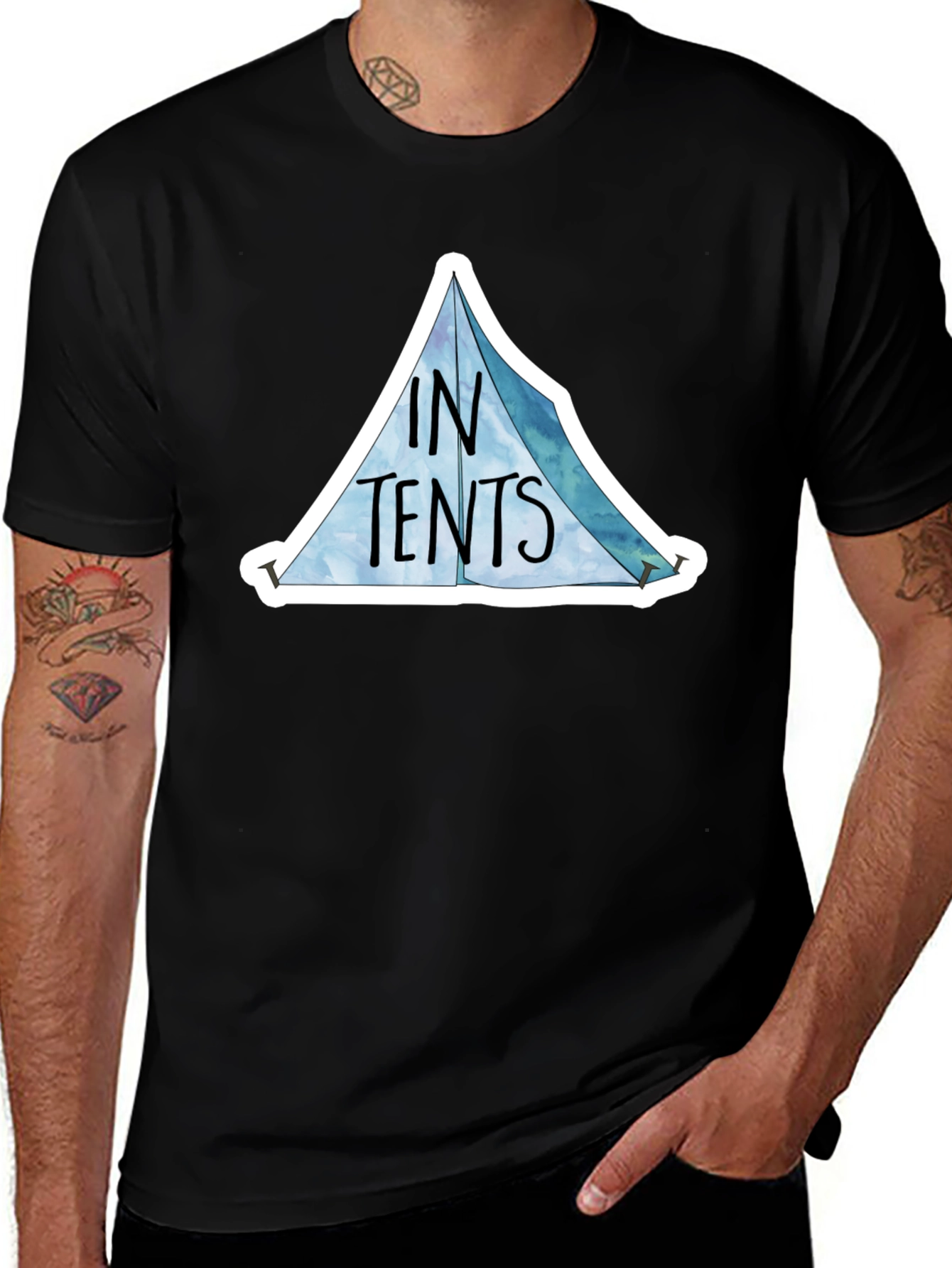 Variant 14 of In Tents Graphic Tee - Camping Adventure Shirt