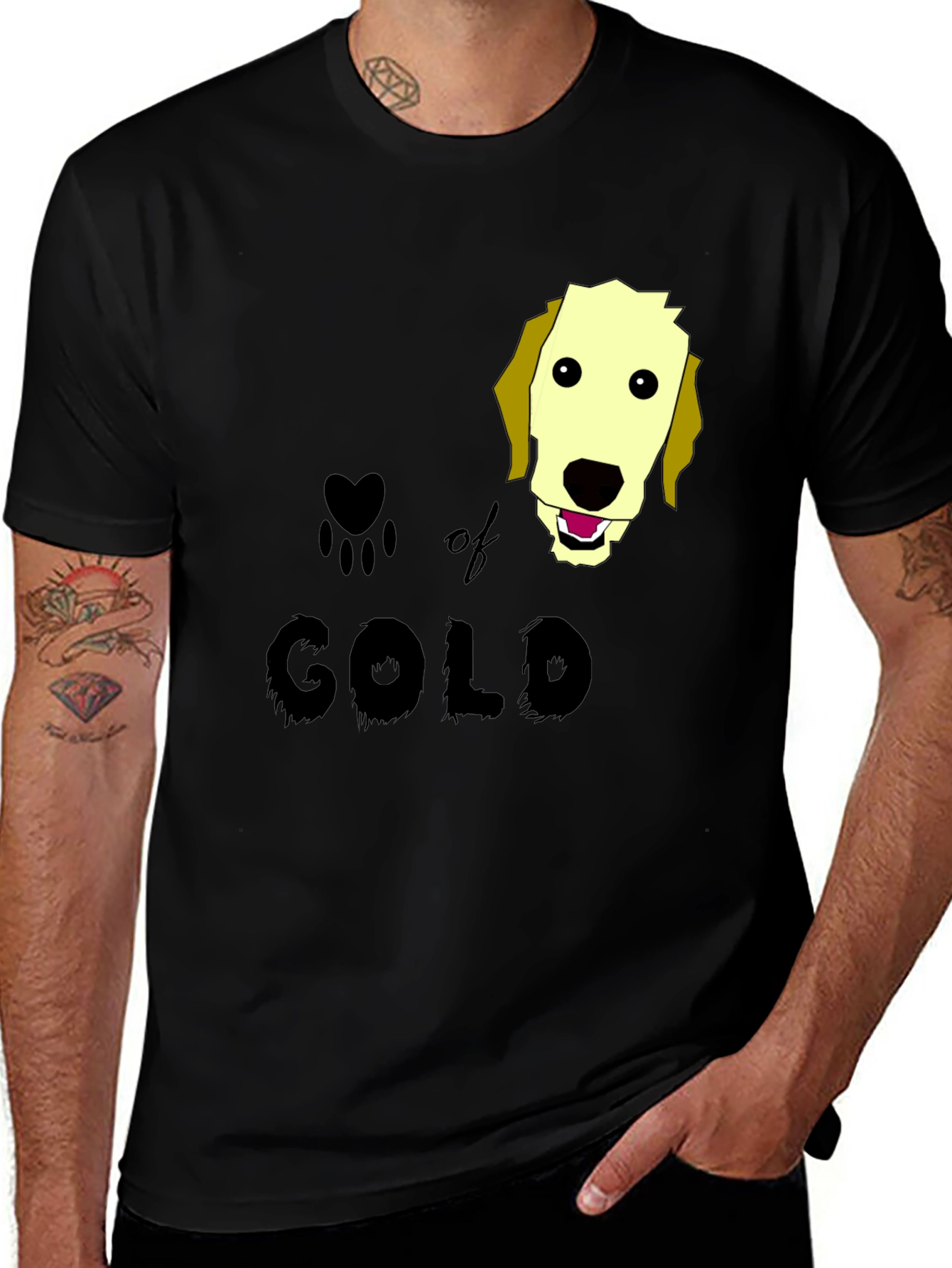 Variant 3 of Heart of Gold Dog Graphic T-Shirt