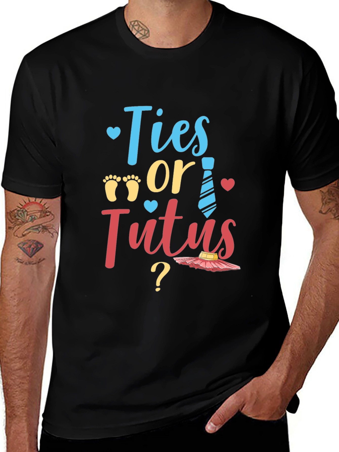 Ties or Tutus Gender Reveal T-Shirt
