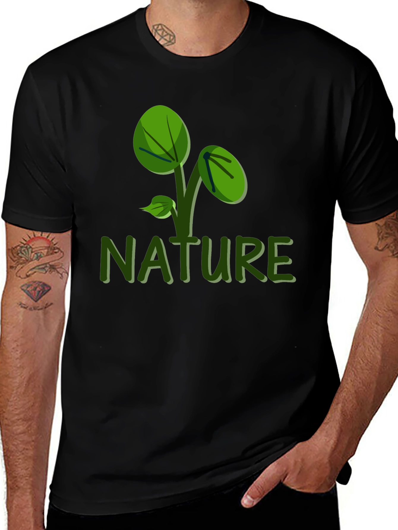 Variant 3 of Nature Graphic Black T-Shirt