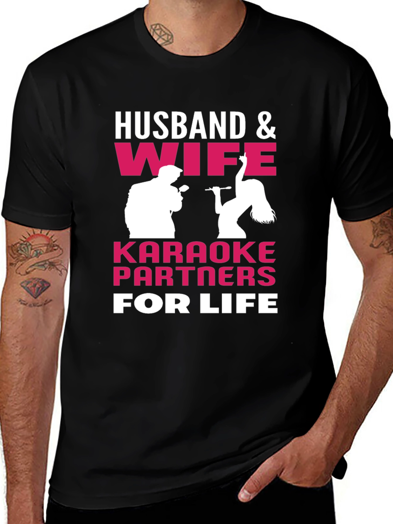 Variant 25 of Husband & Wife Karaoke Partners Graphic T-Shirt