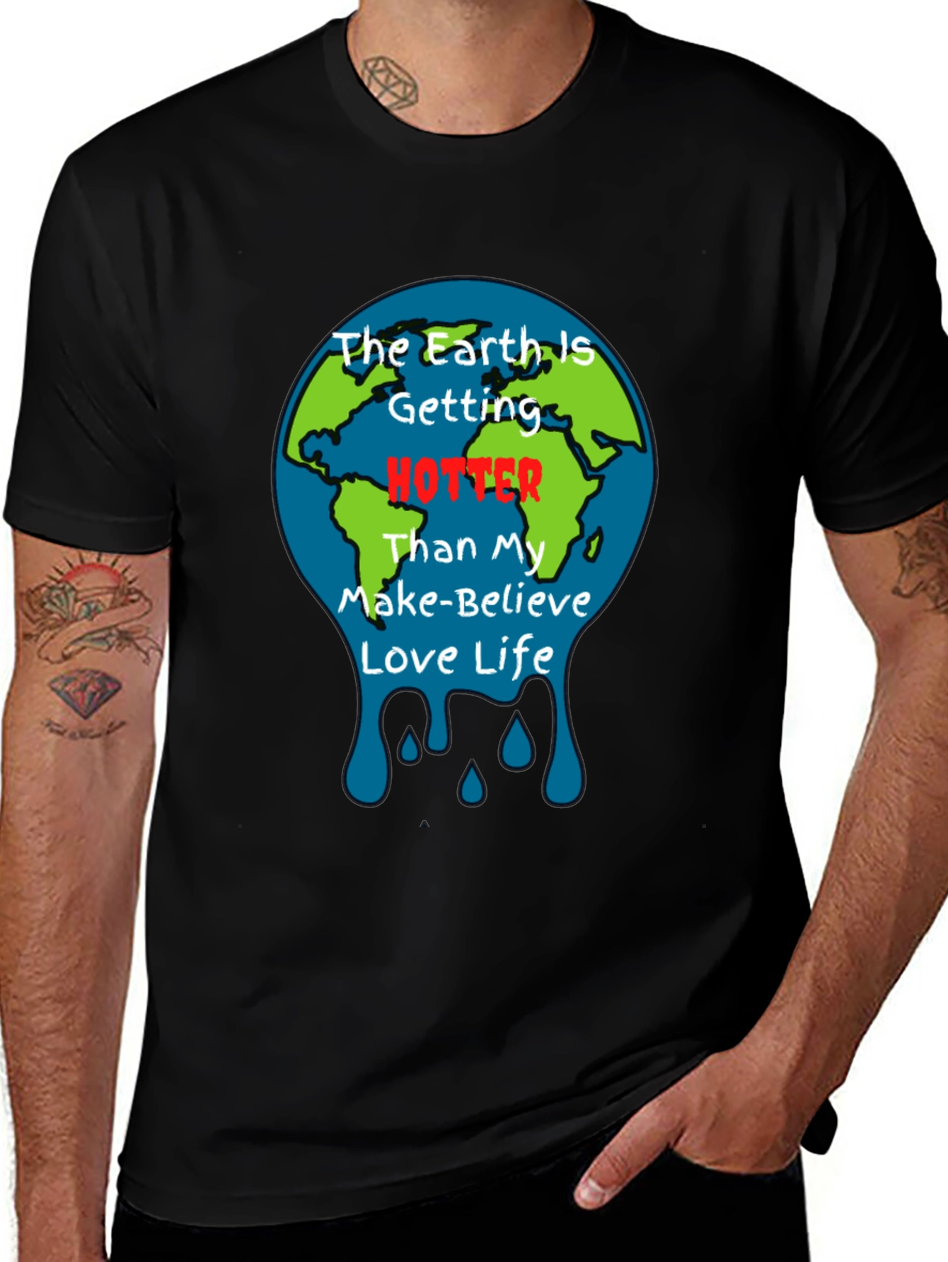 Earth Getting Hotter T-Shirt - Climate Change Awareness Tee
