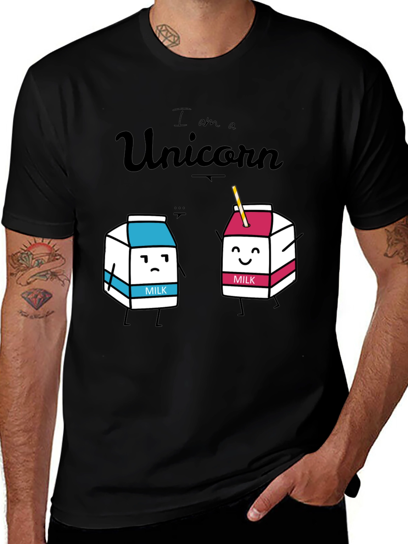 Unicorn Milk T-Shirt - Funny Cartoon Graphic Tee