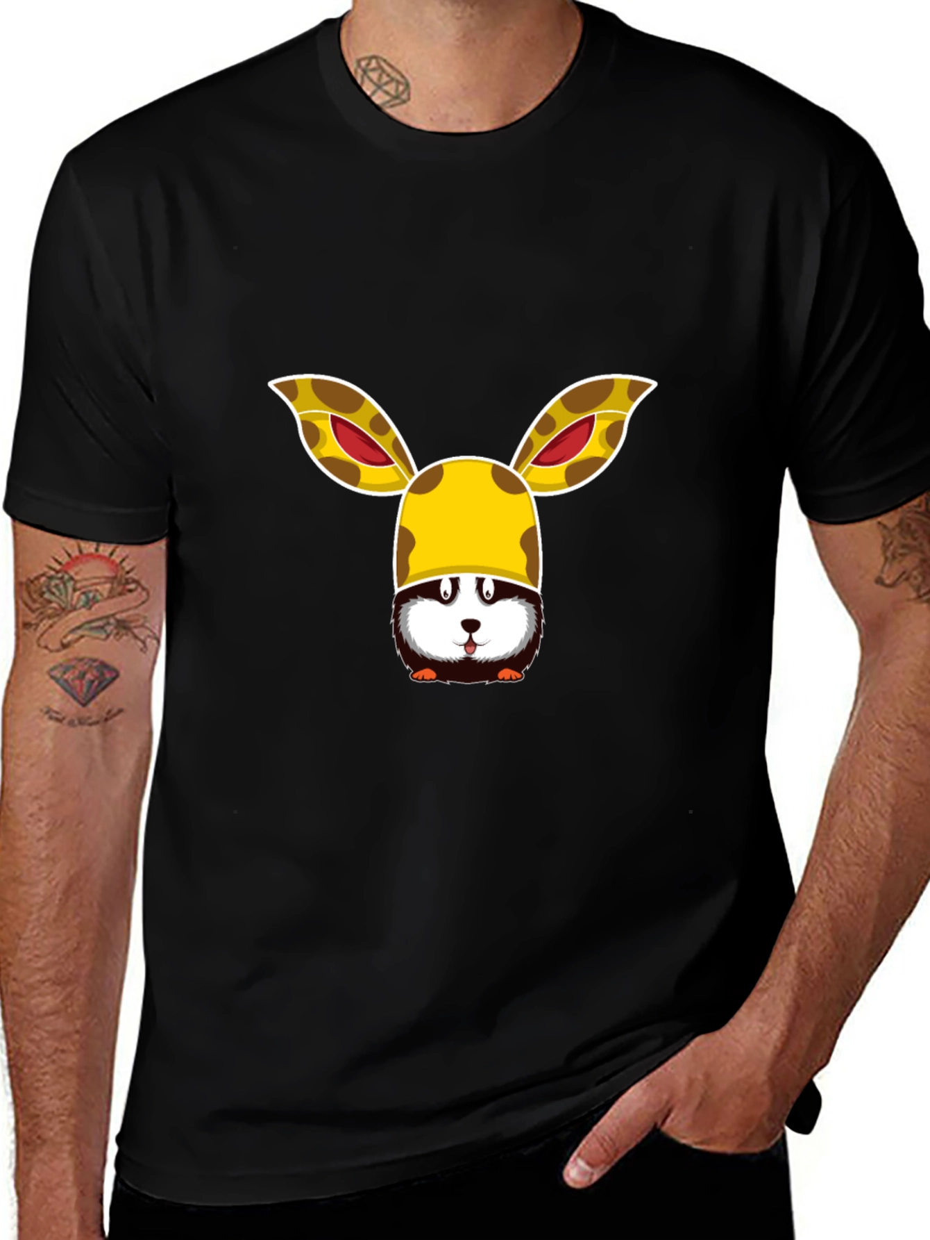 Whimsical Animal Tee - Giraffe Bunny