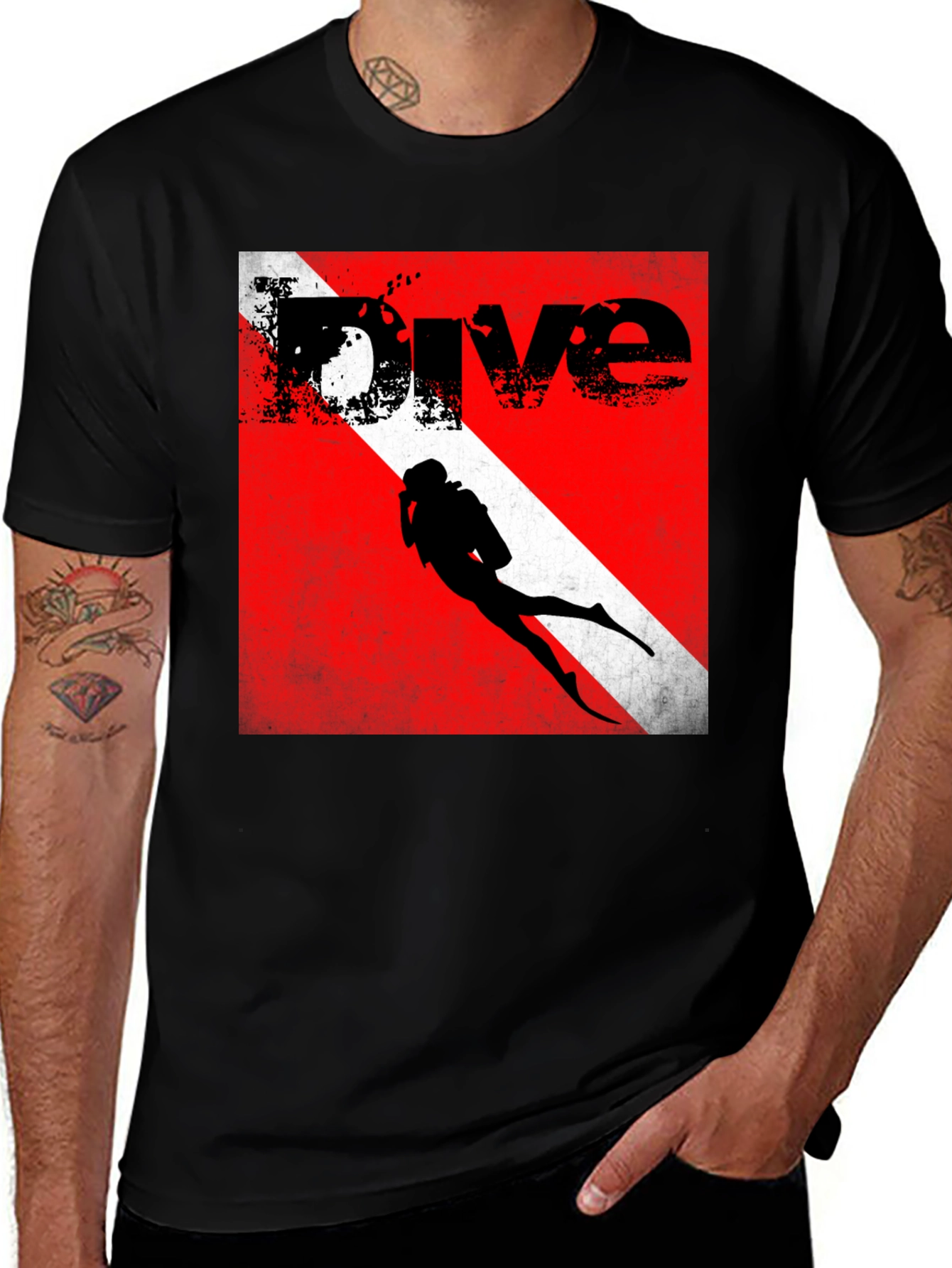 Variant 27 of Dive Flag T-Shirt - Scuba Diving Tee