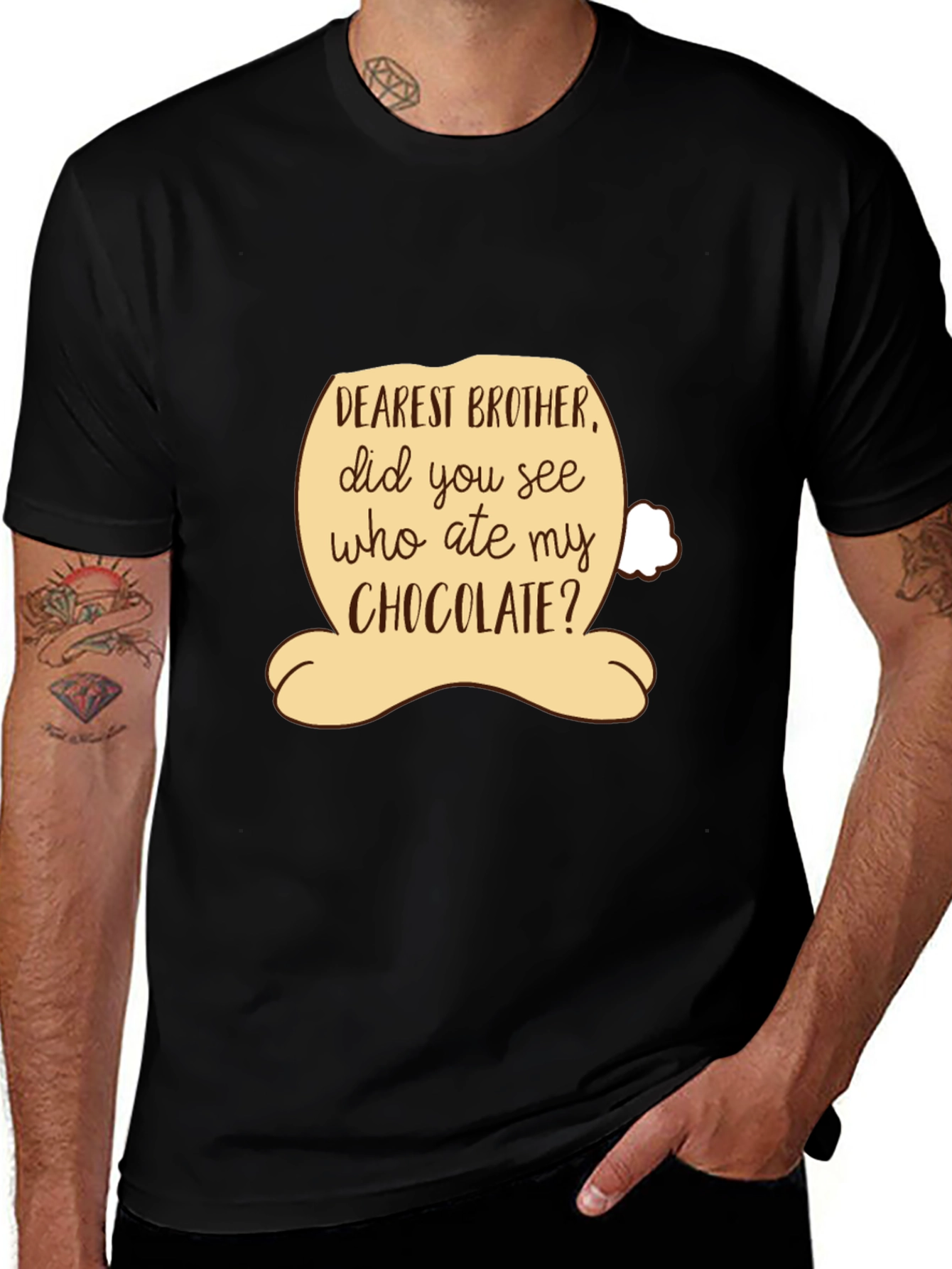 Variant 14 of Dearest Brother T-Shirt - Funny Chocolate Eater Tee